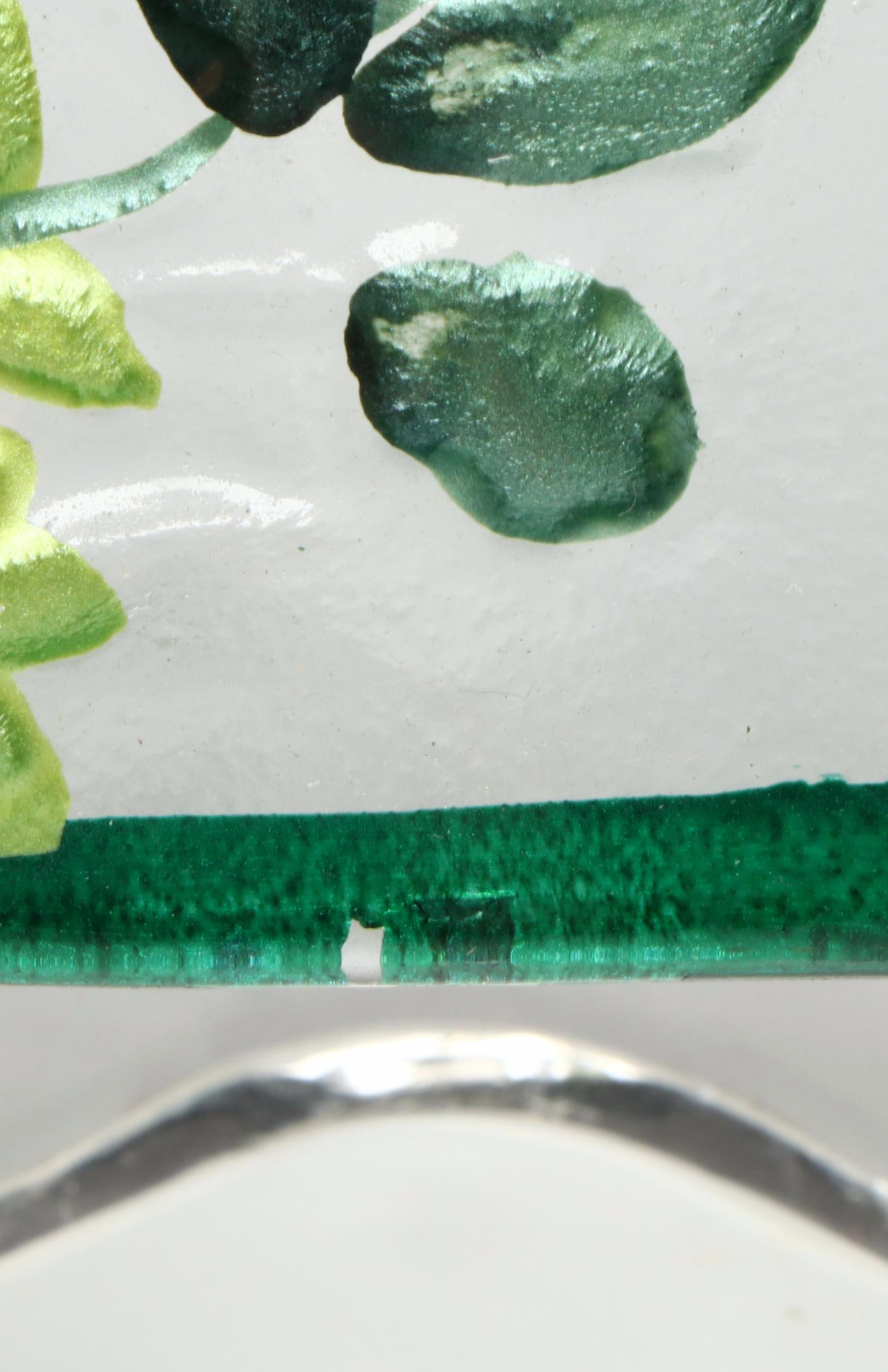 Contemporary Cardinal and Holly Pattern Glass Inspirational Platter