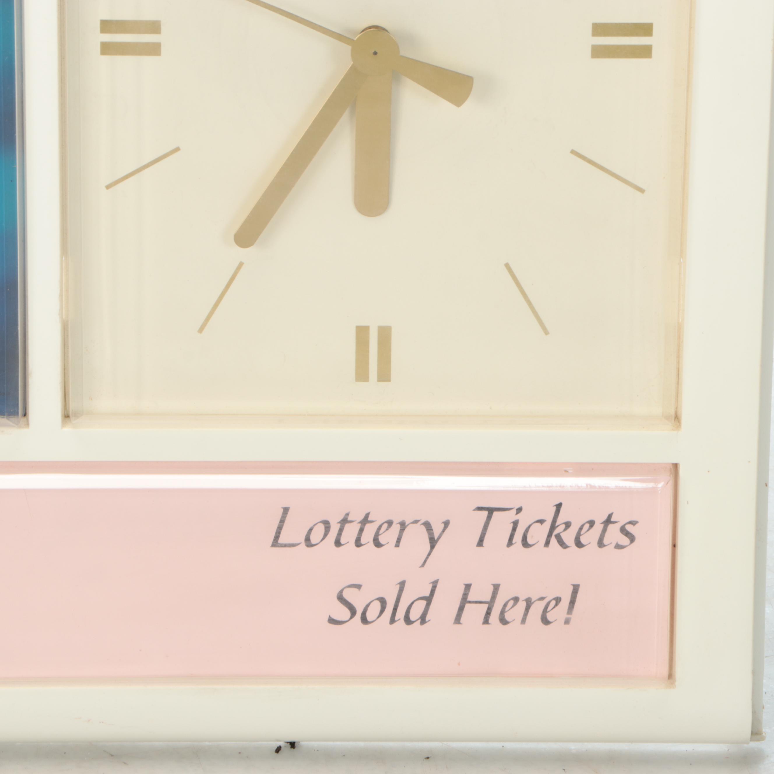 Misty Slims Cigarette Sign with Clock, Late 20th/Early 21st C.