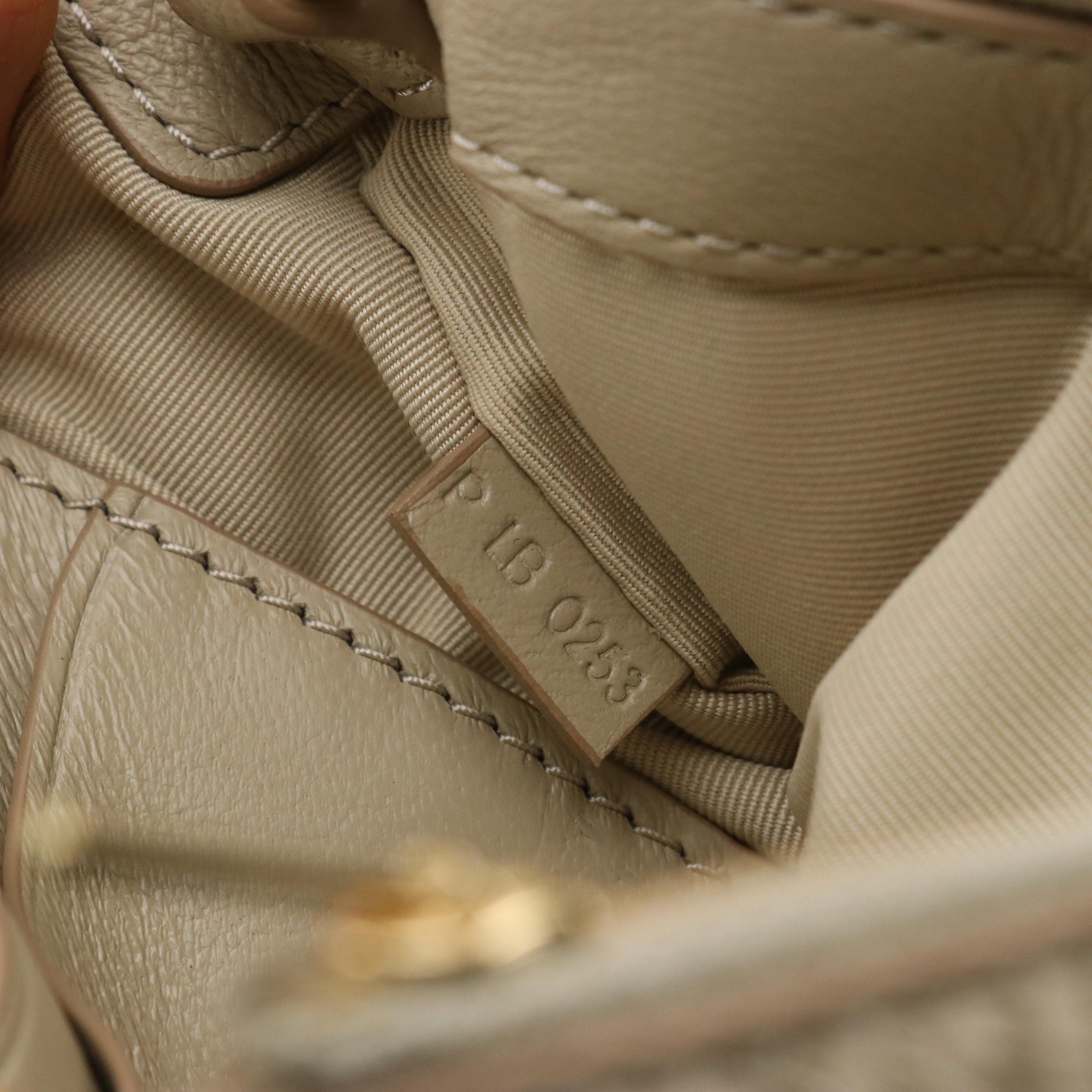 Marc Jacobs The J Mini Monogram Two-Way Bag in Khaki Embossed Leather, With Tags