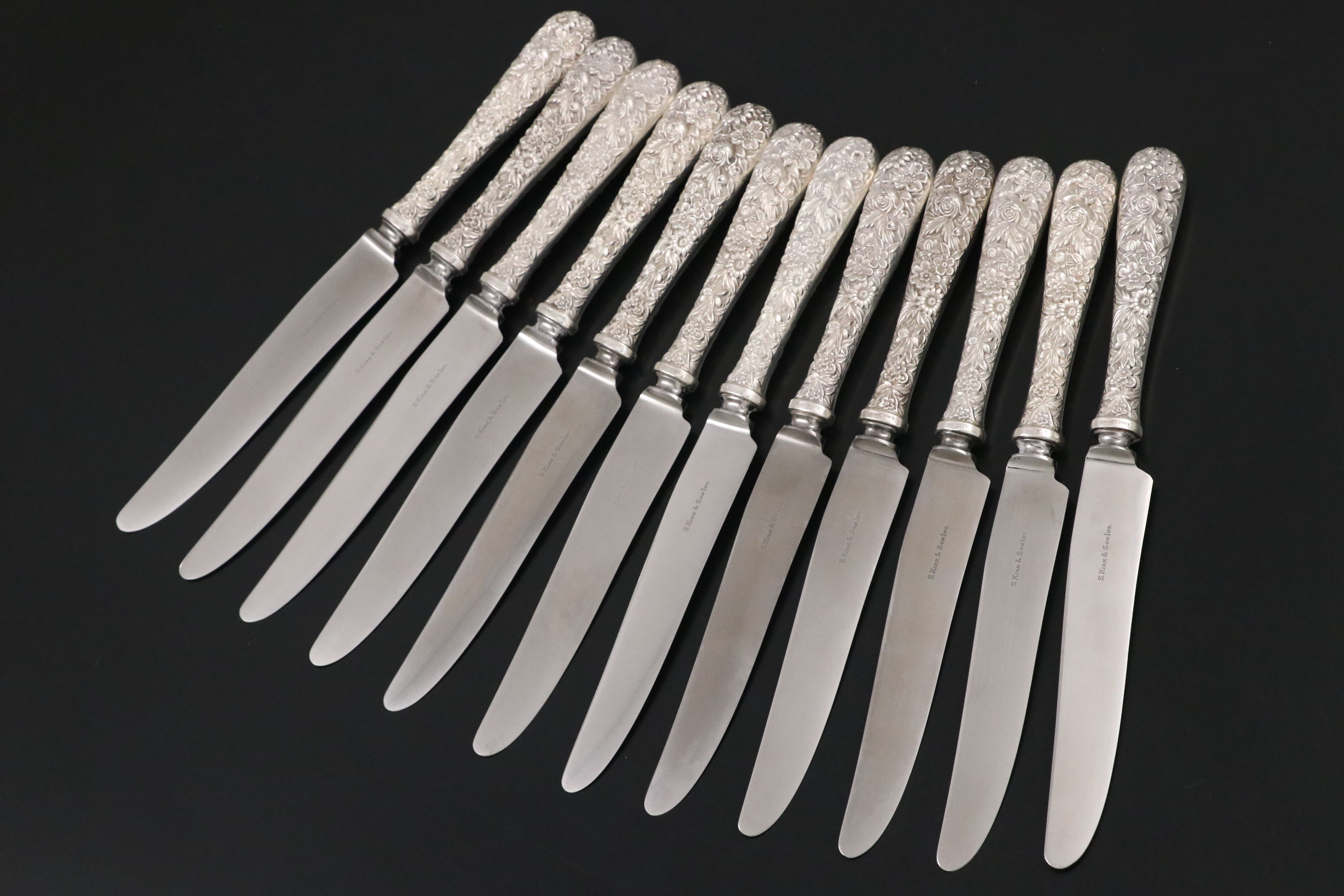 S. Kirk & Son "Repoussé" Knives of Various Silhouettes