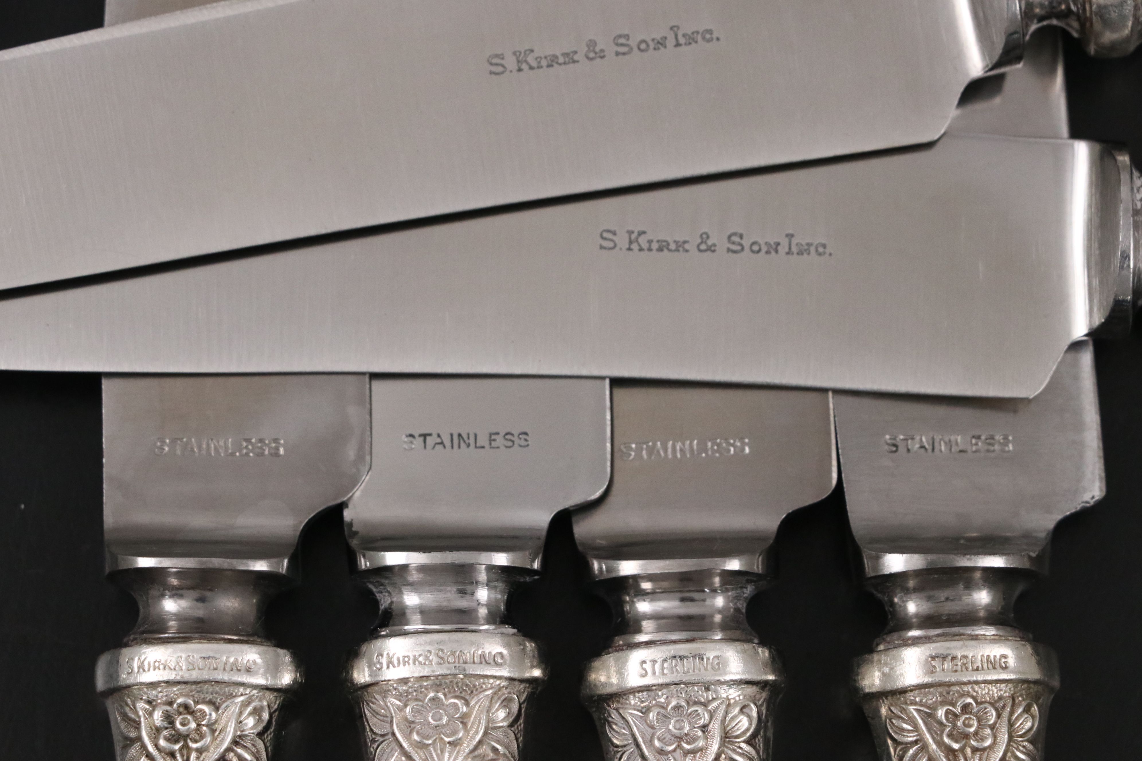 S. Kirk & Son "Repoussé" Knives of Various Silhouettes