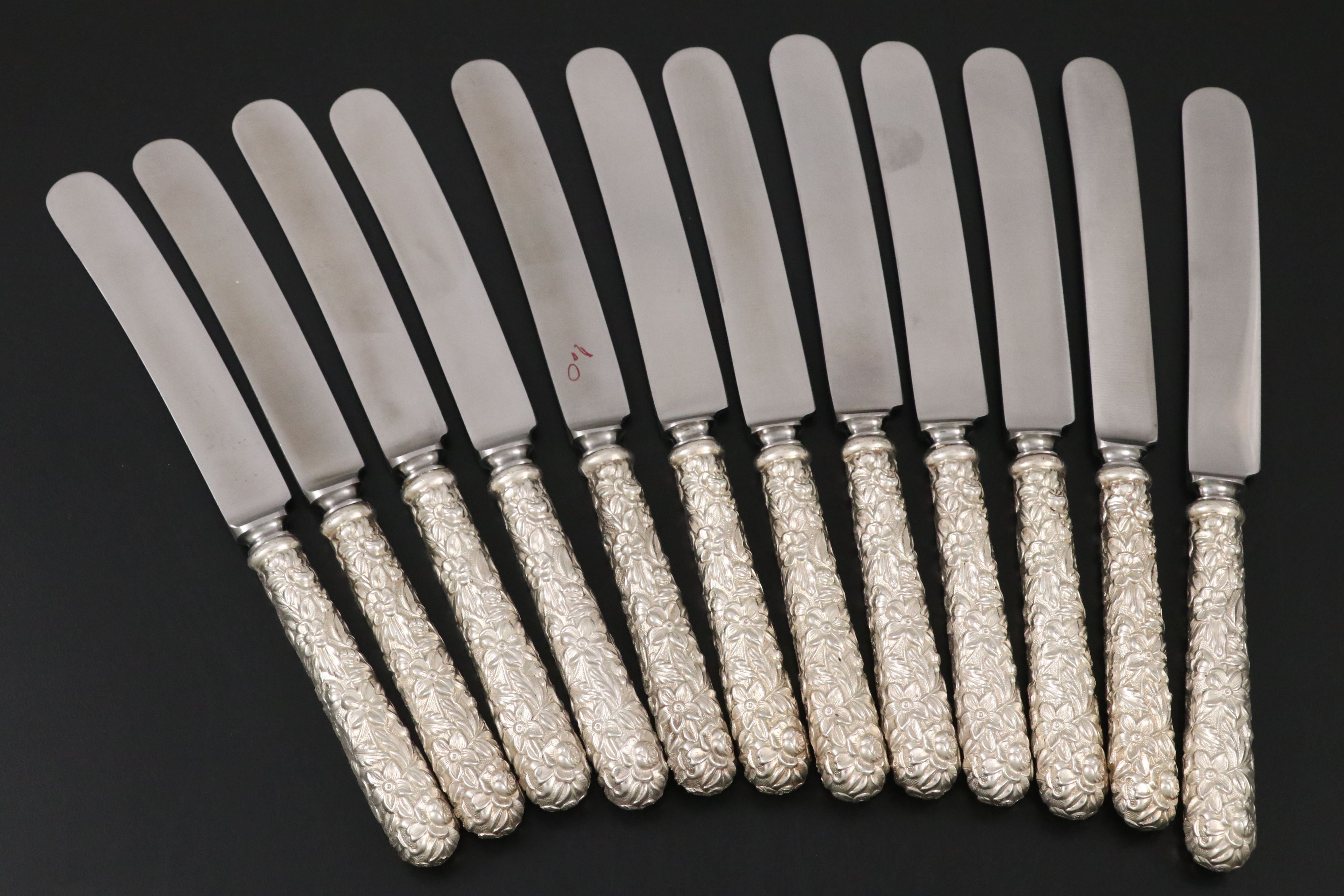 S. Kirk & Son "Repoussé" Knives of Various Silhouettes