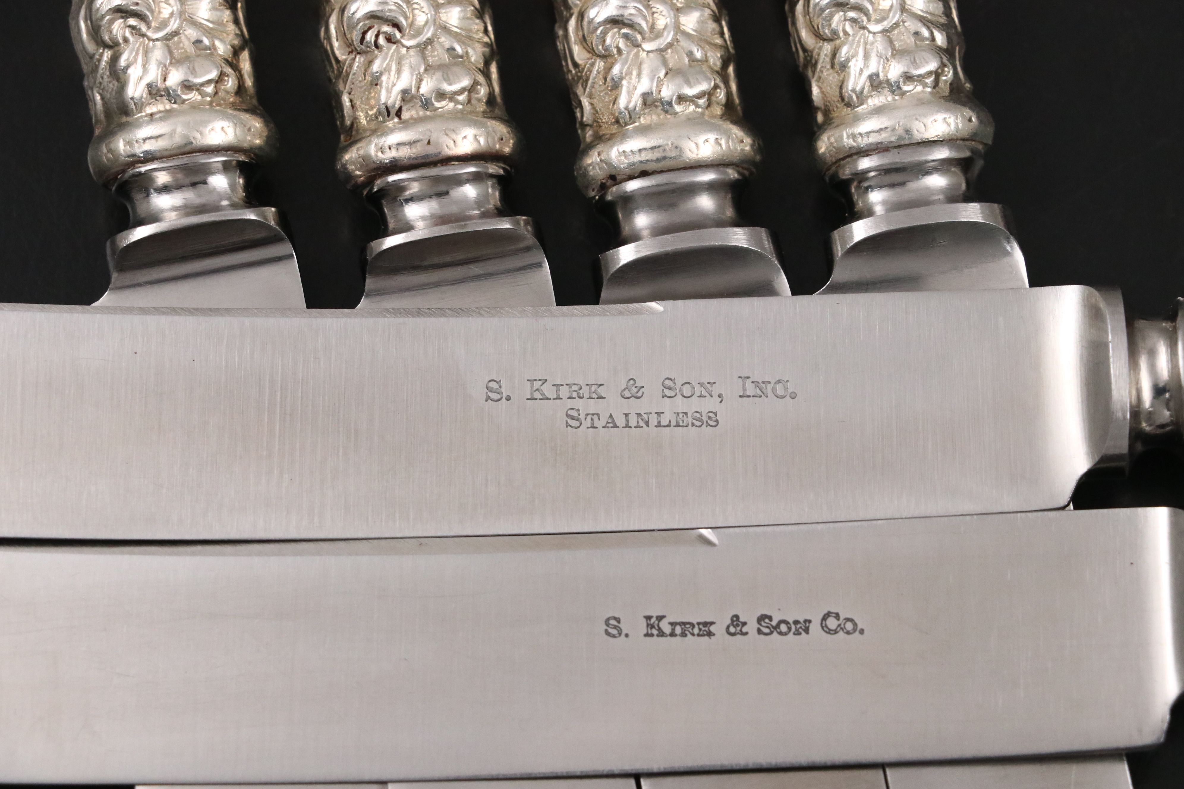 S. Kirk & Son "Repoussé" Knives of Various Silhouettes