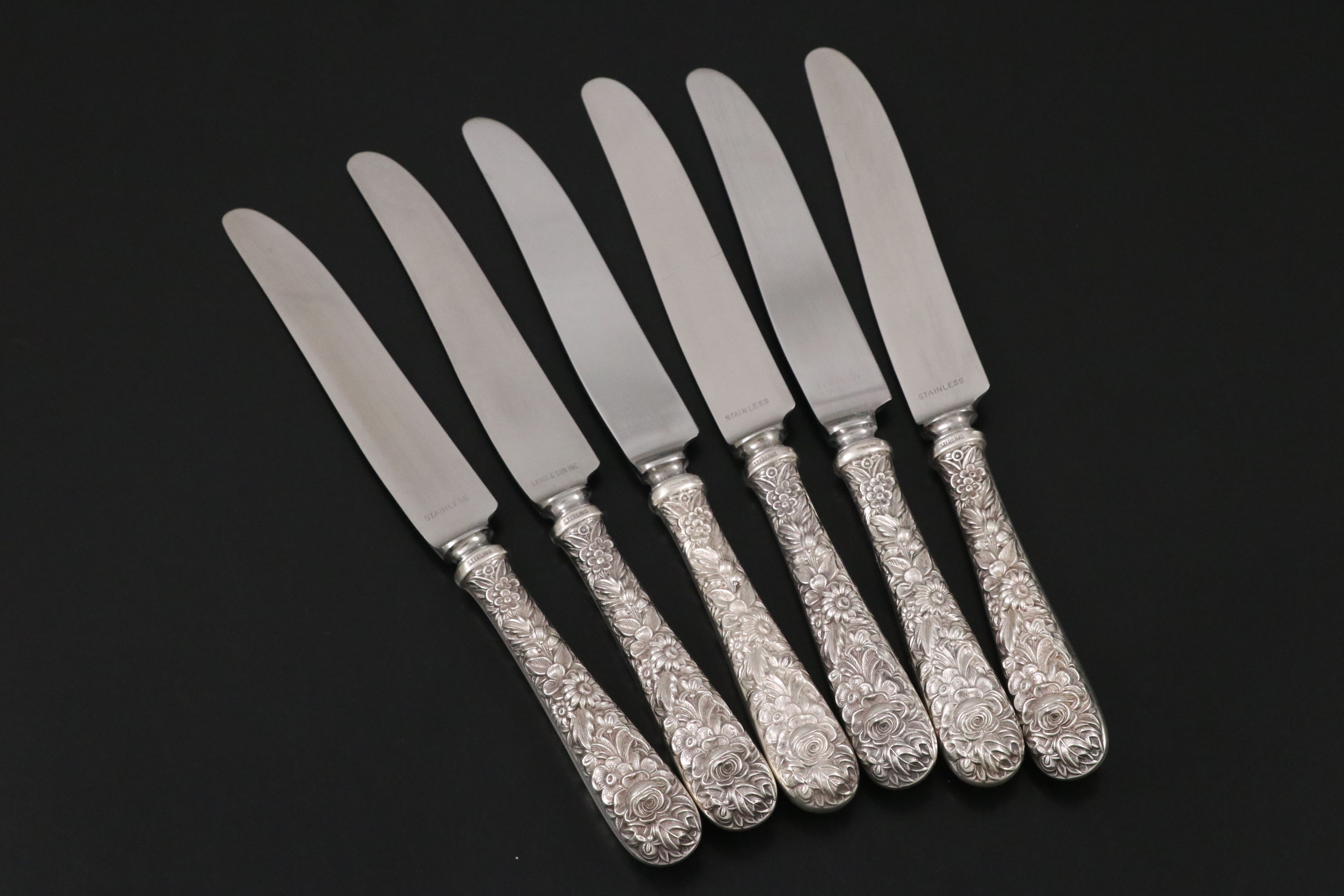 S. Kirk & Son "Repoussé" Knives of Various Silhouettes