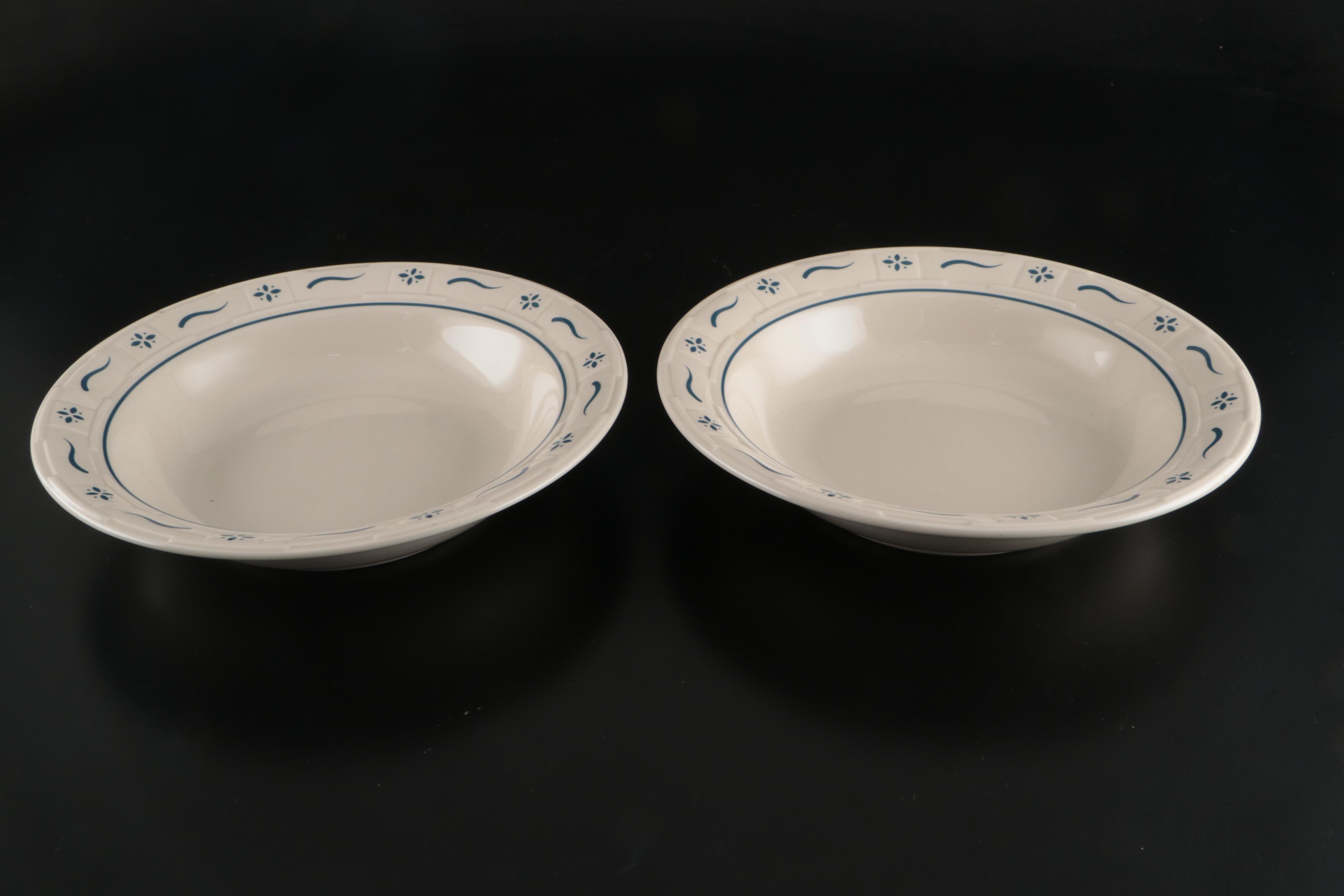Longaberger Pottery Serving Bowls with White Ceramic Bakeware and More