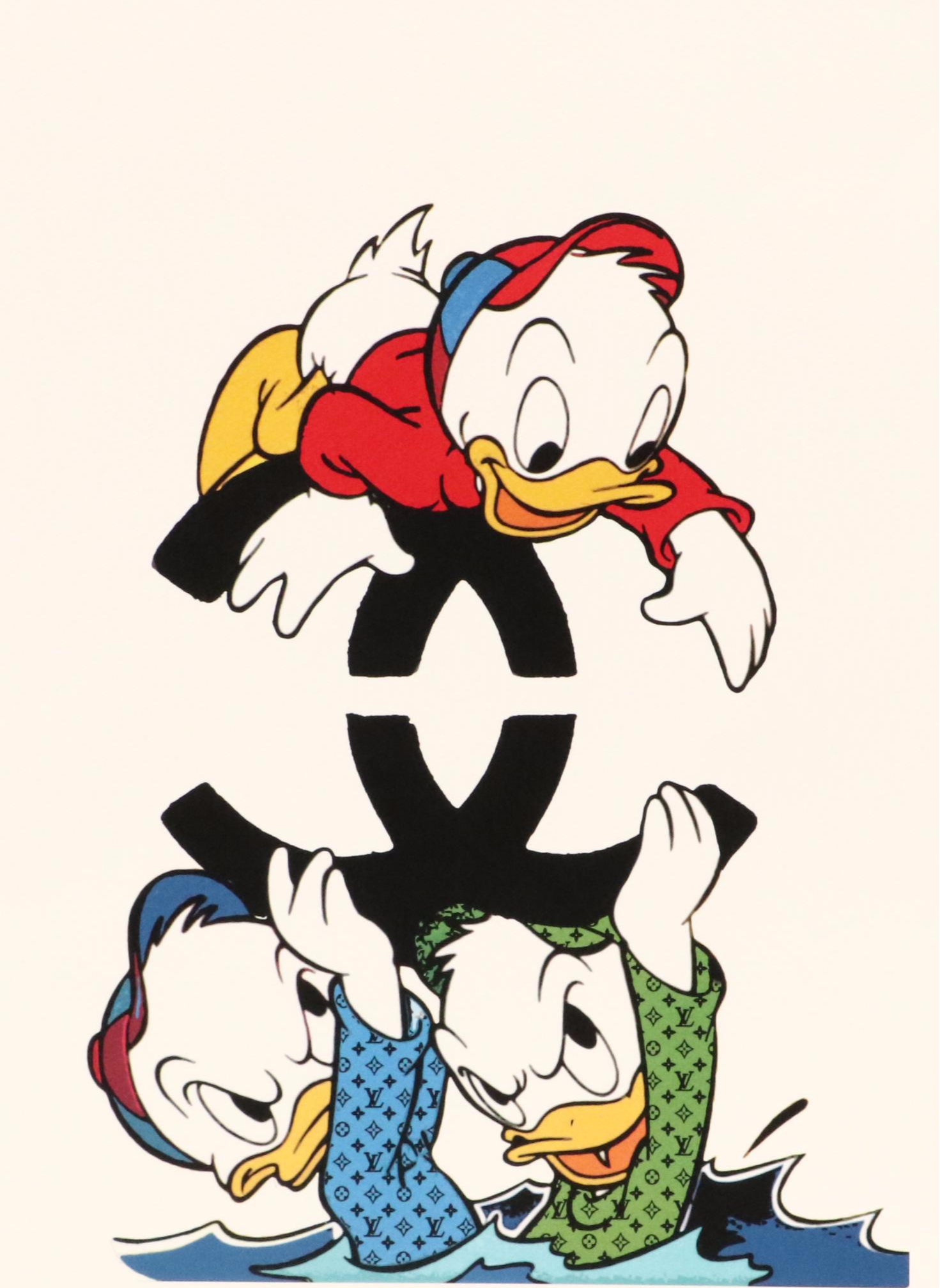 Death NYC Pop Art Graphic Print Homage Chanel x Huey, Dewey, & Louie, 2019