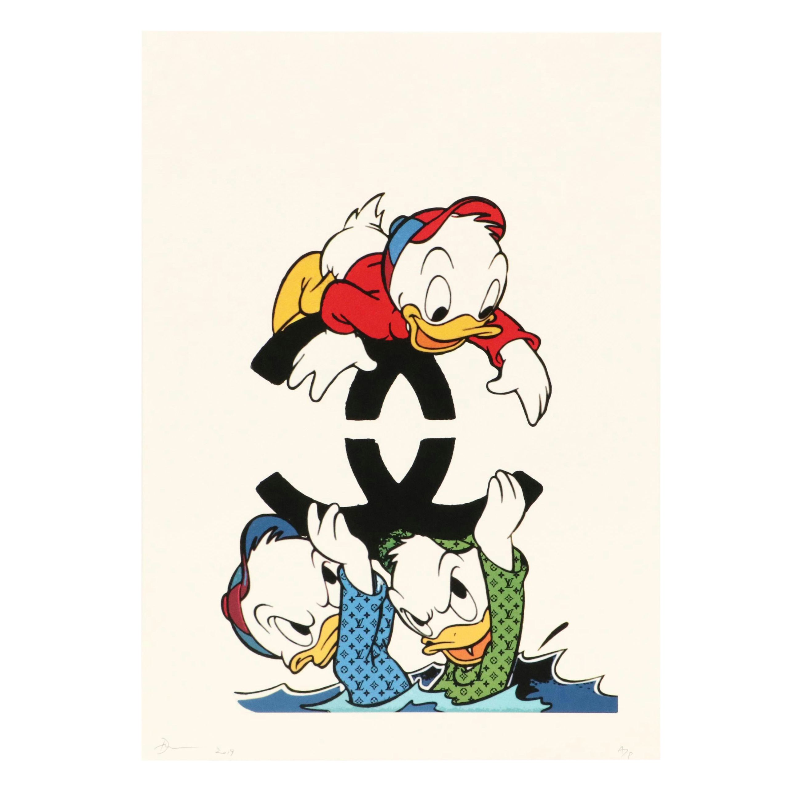 Death NYC Pop Art Graphic Print Homage Chanel x Huey, Dewey, & Louie, 2019
