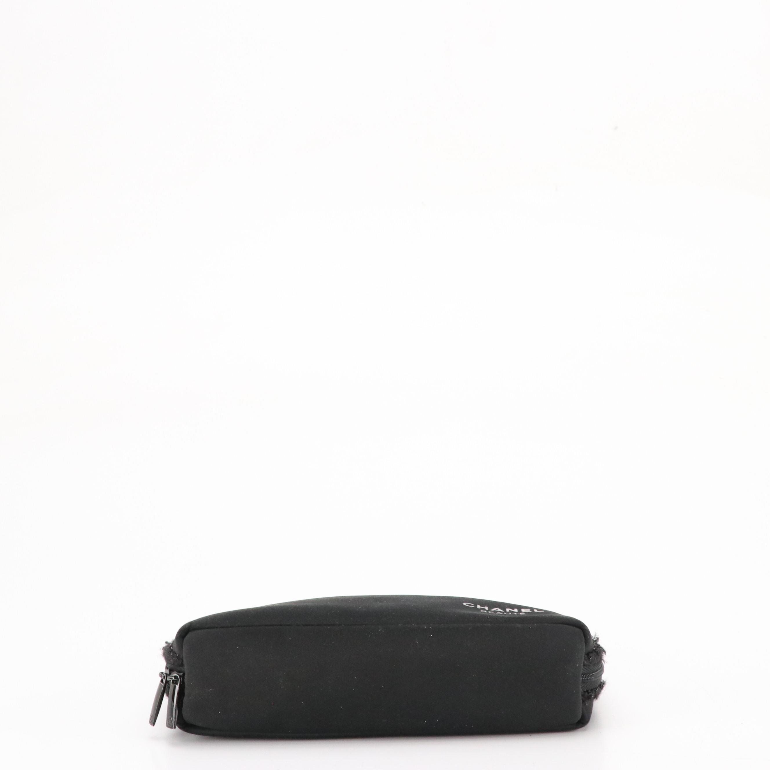Chanel Beauté Promotional Zip Pouch in Tweed Trimmed Nylon Canvas