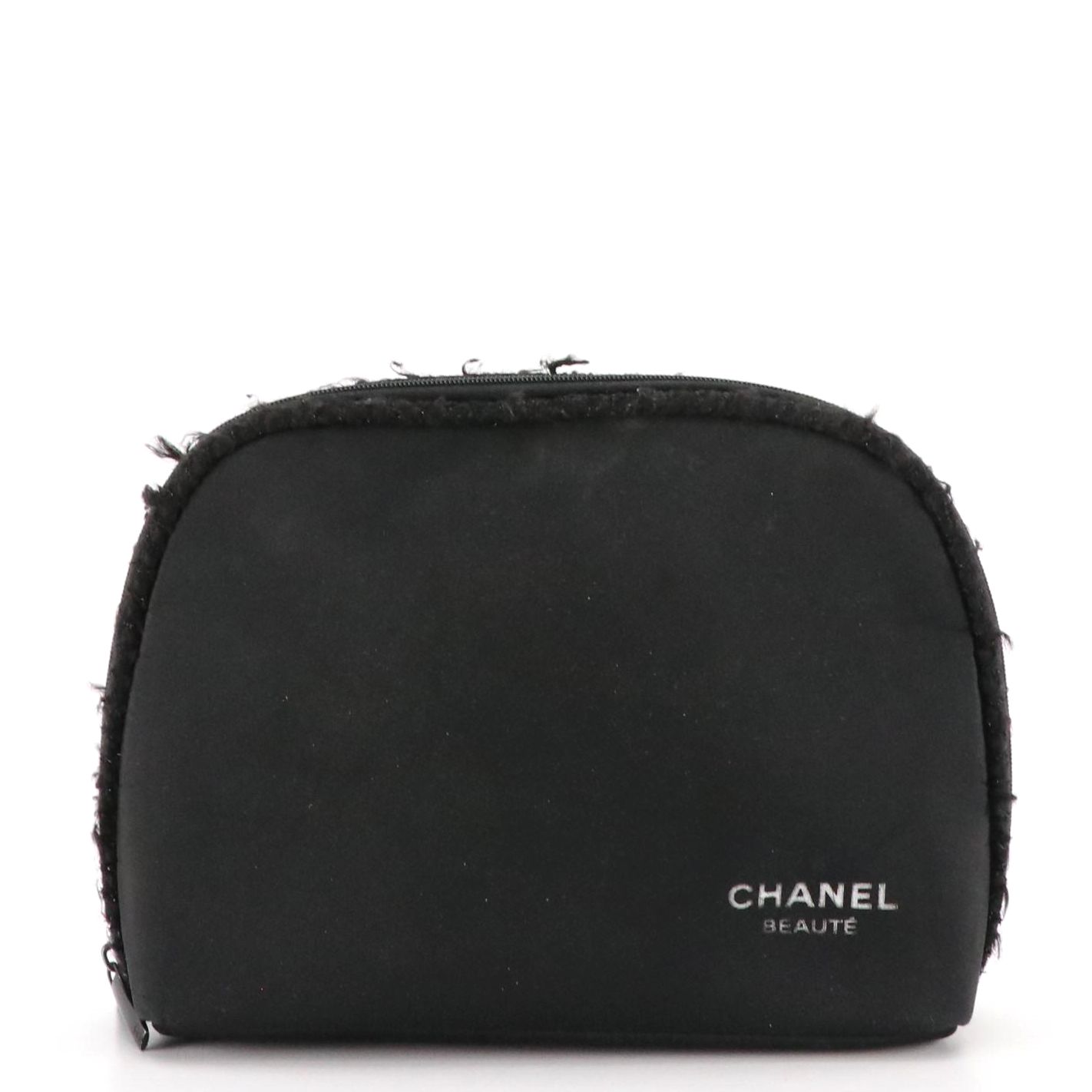 Chanel Beauté Promotional Zip Pouch in Tweed Trimmed Nylon Canvas