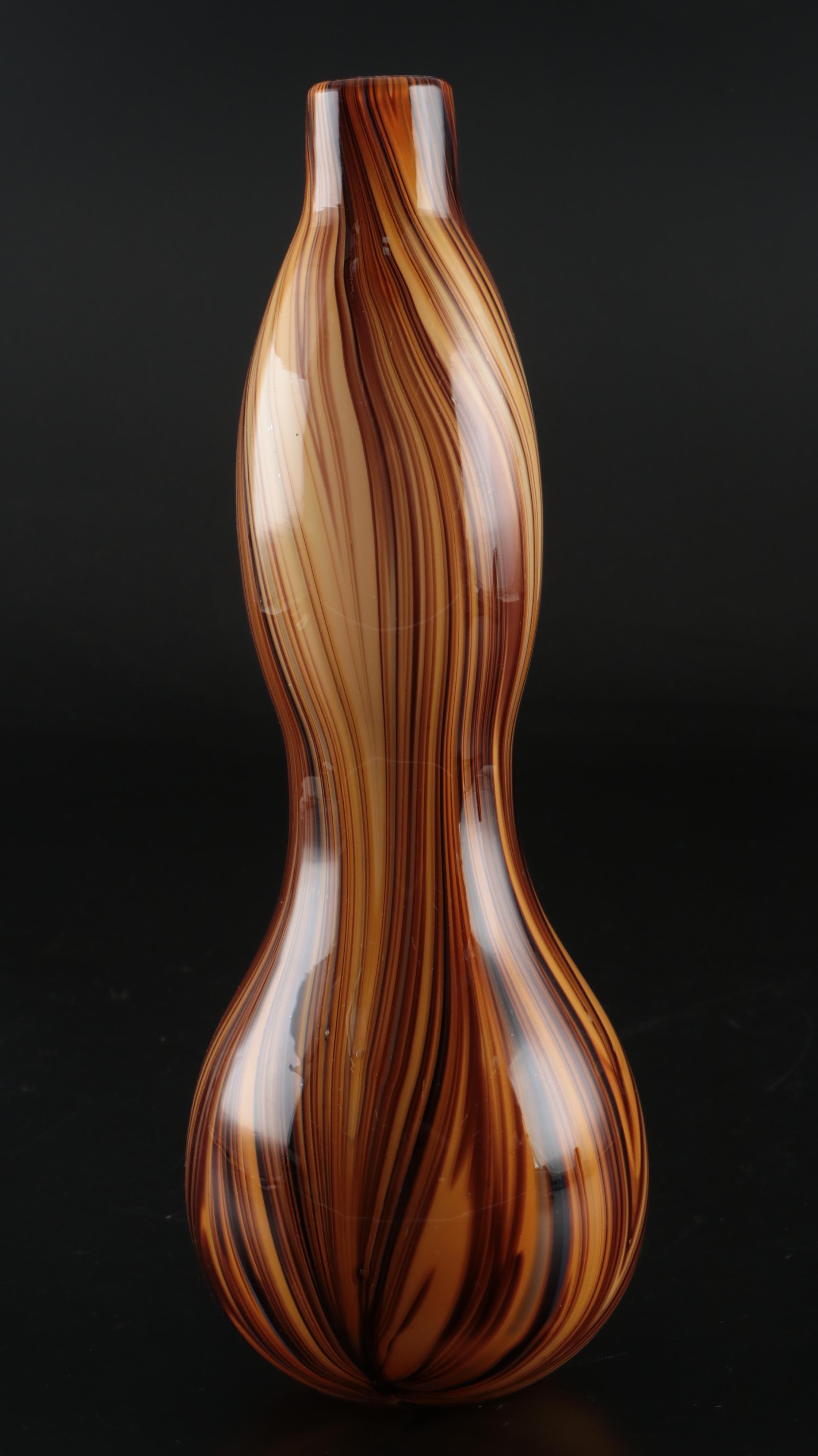 Tozai Home Swirl Glass Gourd Vase with Other MCM Style Glass Vases