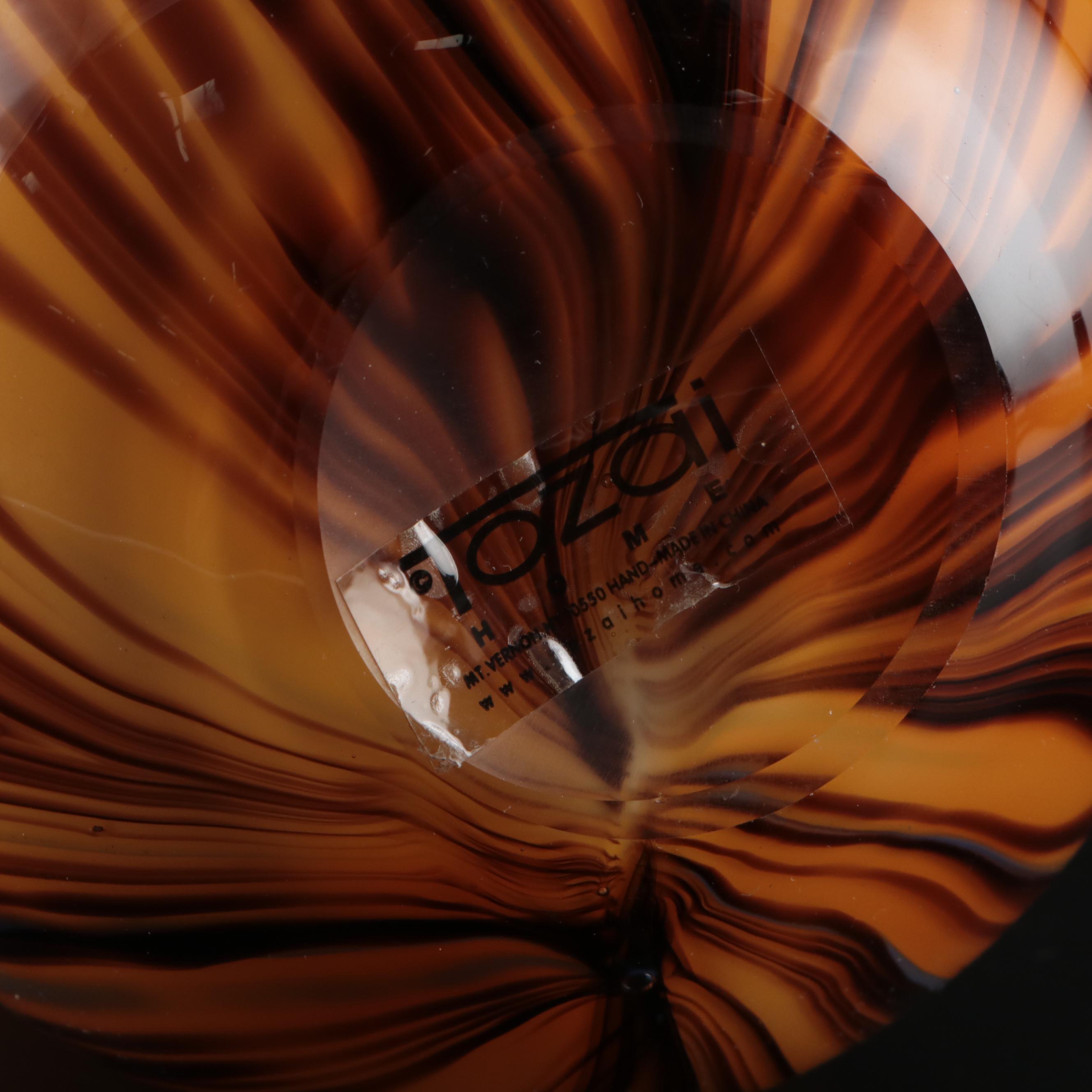 Tozai Home Swirl Glass Gourd Vase with Other MCM Style Glass Vases