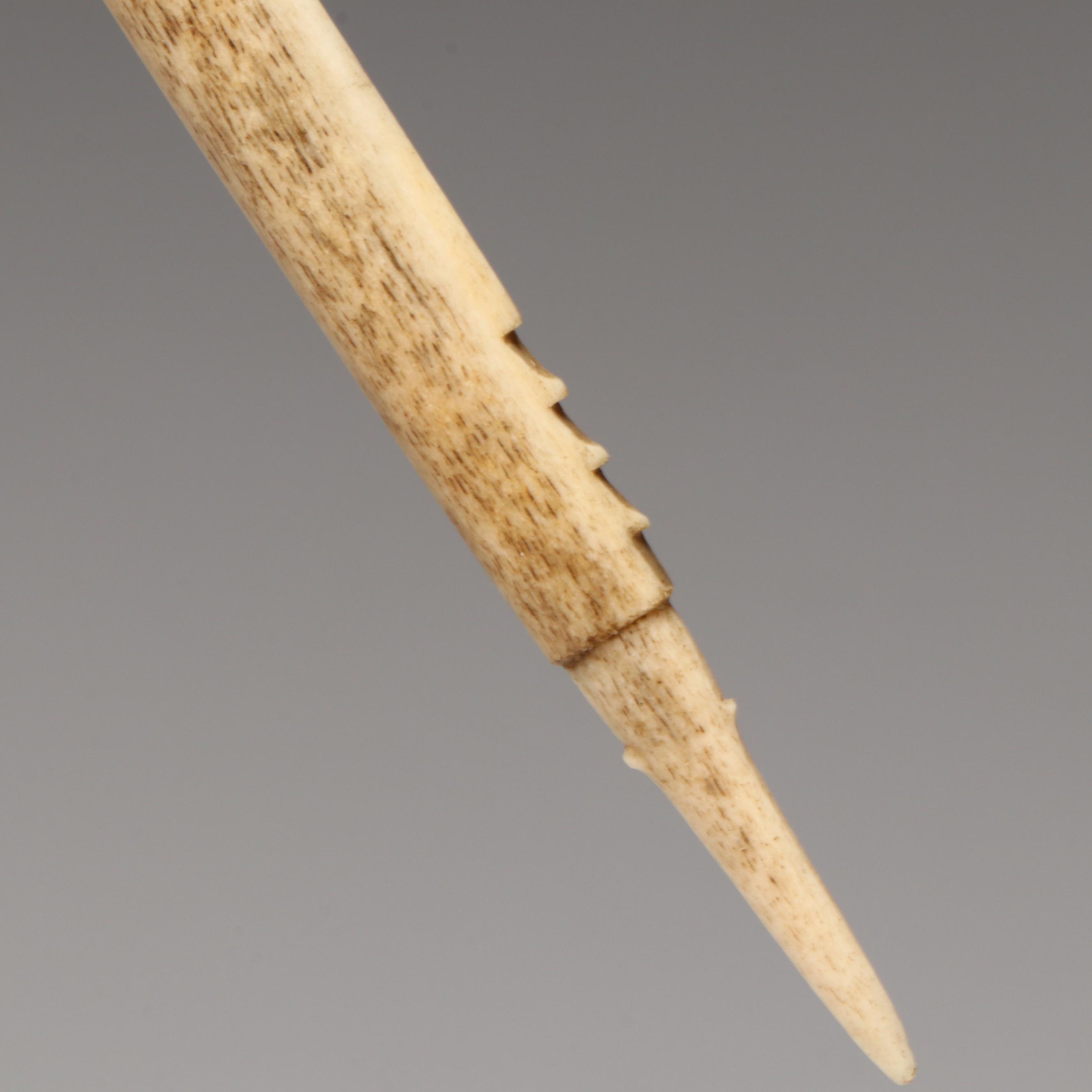 Indigenous Arctic Carved Bone and Other Fishing Implements