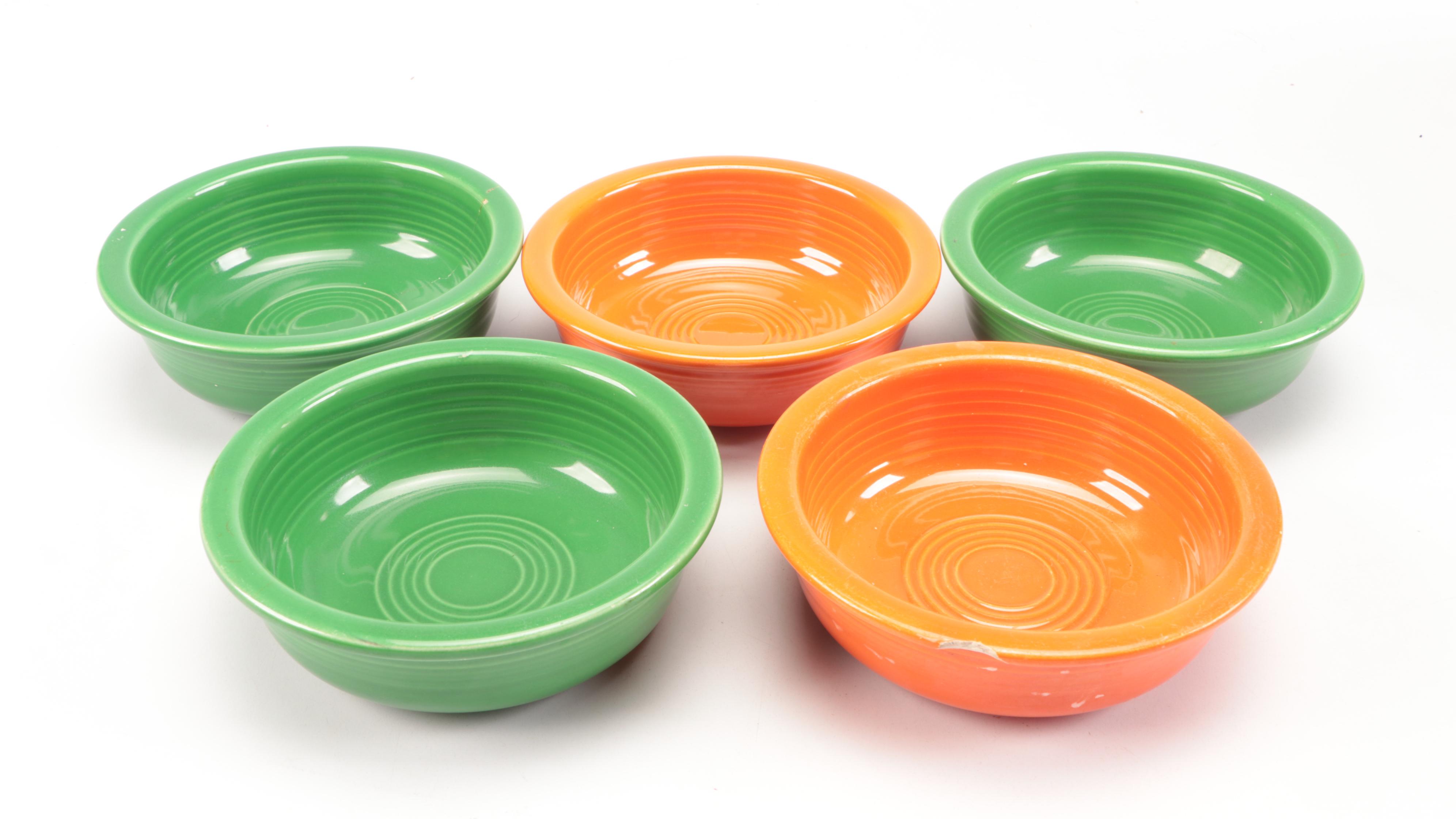 Fiesta "Poppy" and "Shamrock" Ceramic Dishes