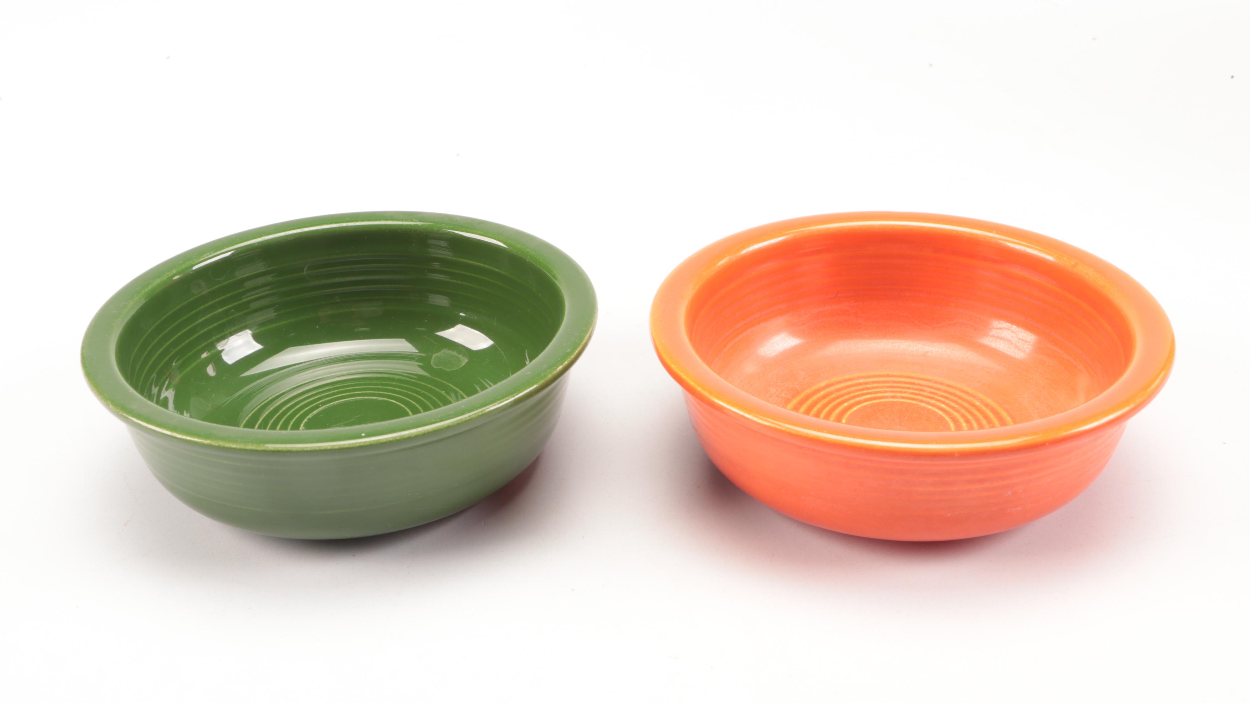 Fiesta "Poppy" and "Shamrock" Ceramic Dishes