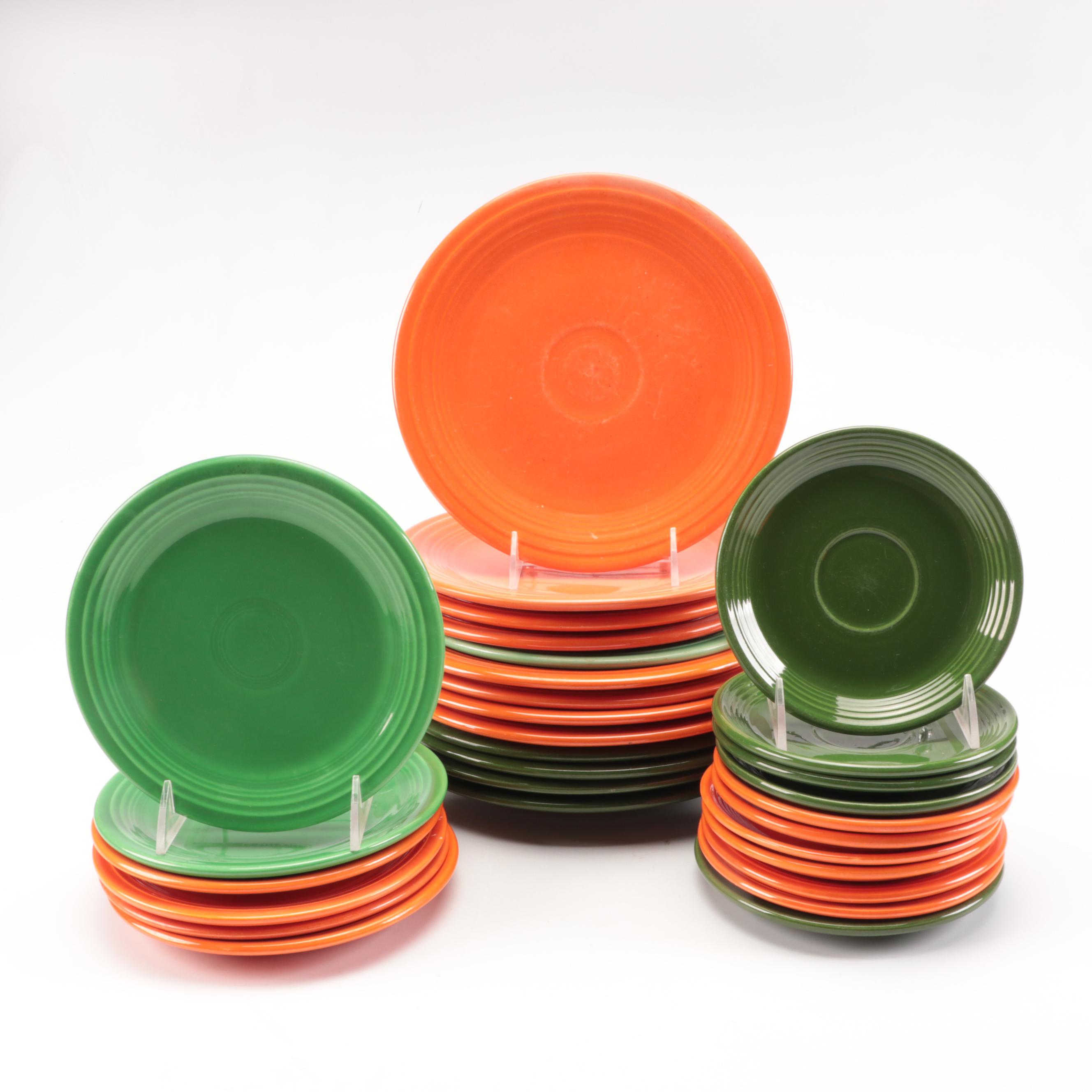 Fiesta "Poppy" and "Shamrock" Ceramic Dishes