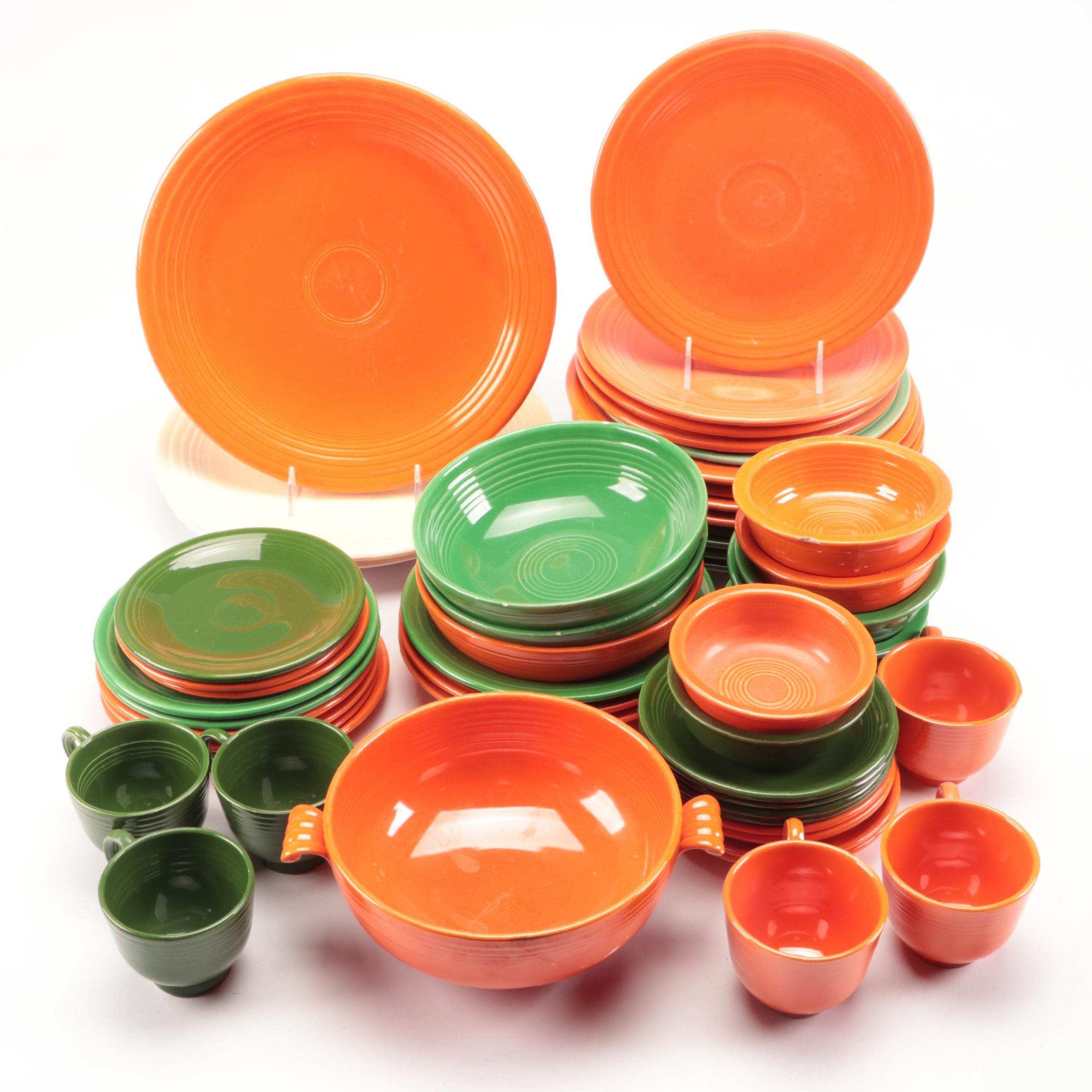 Fiesta "Poppy" and "Shamrock" Ceramic Dishes