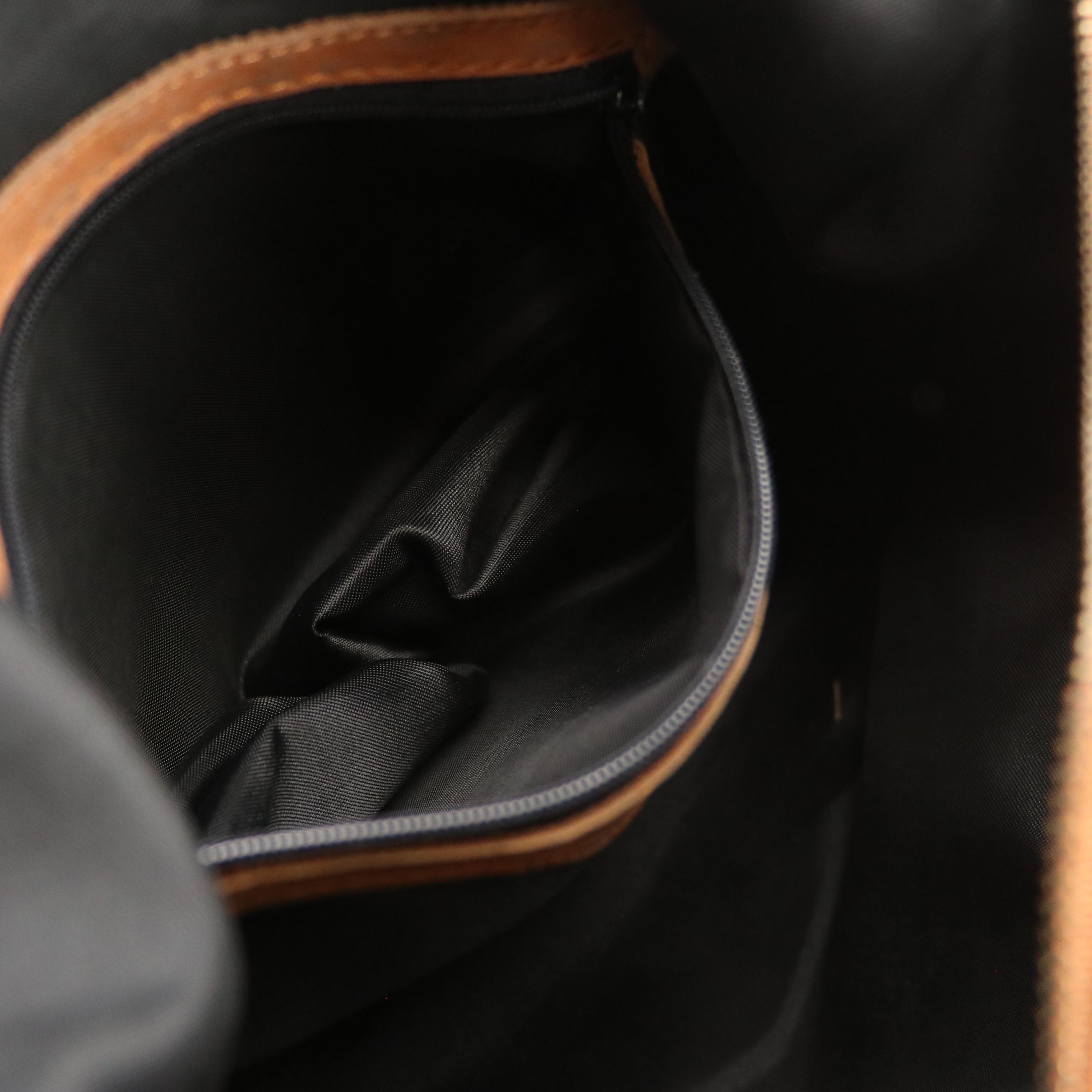 Vintage Chestnut Leather Hobo Shoulder Bag with Braided Strap