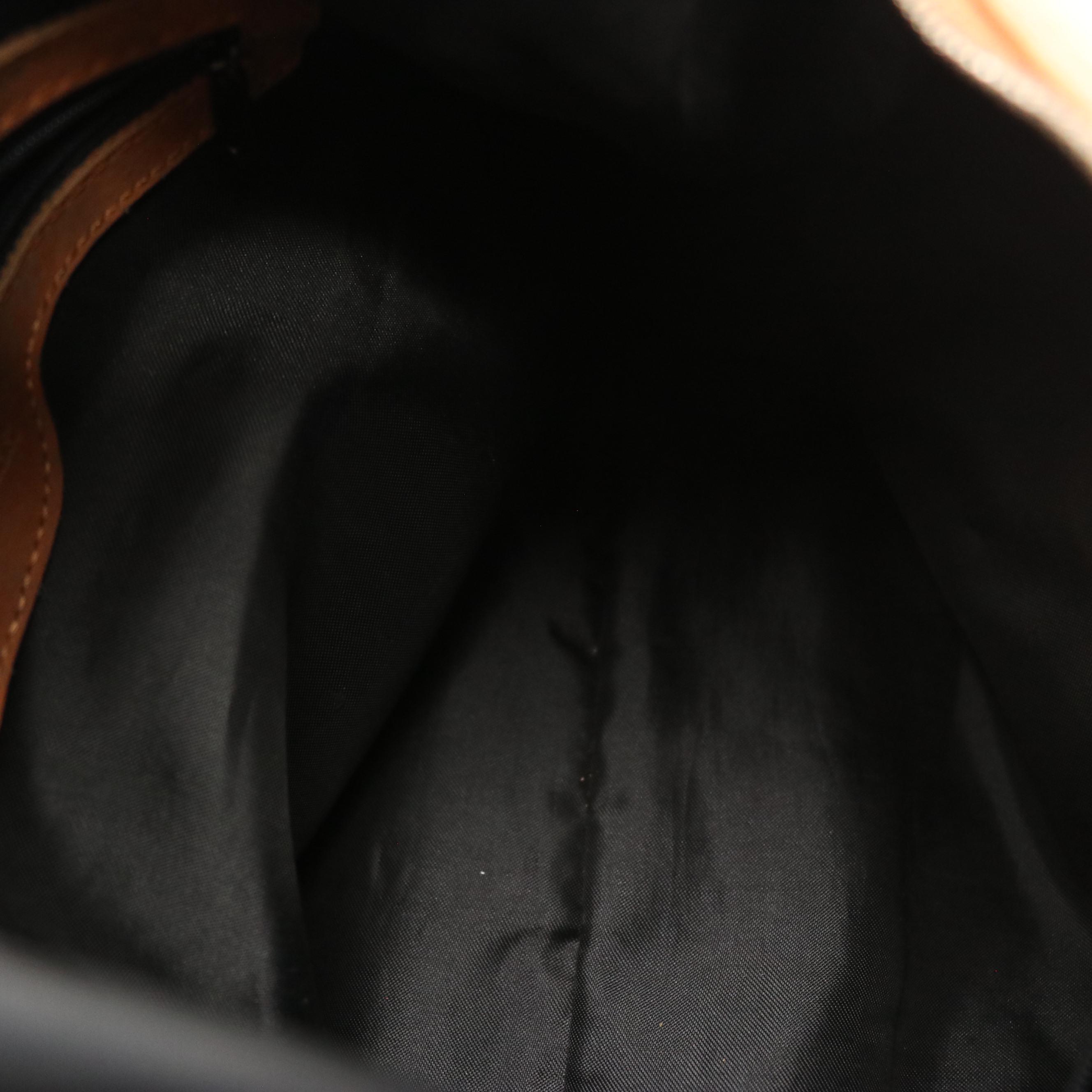 Vintage Chestnut Leather Hobo Shoulder Bag with Braided Strap