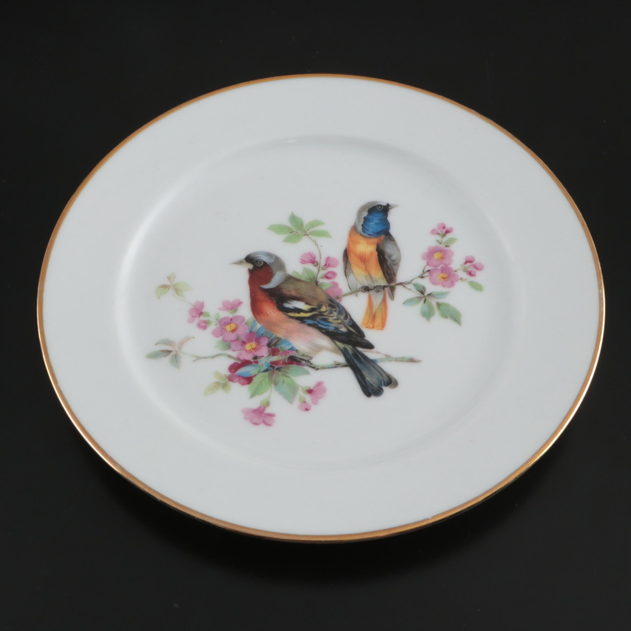 Germany Porcelain Bird Plates with Other Décor