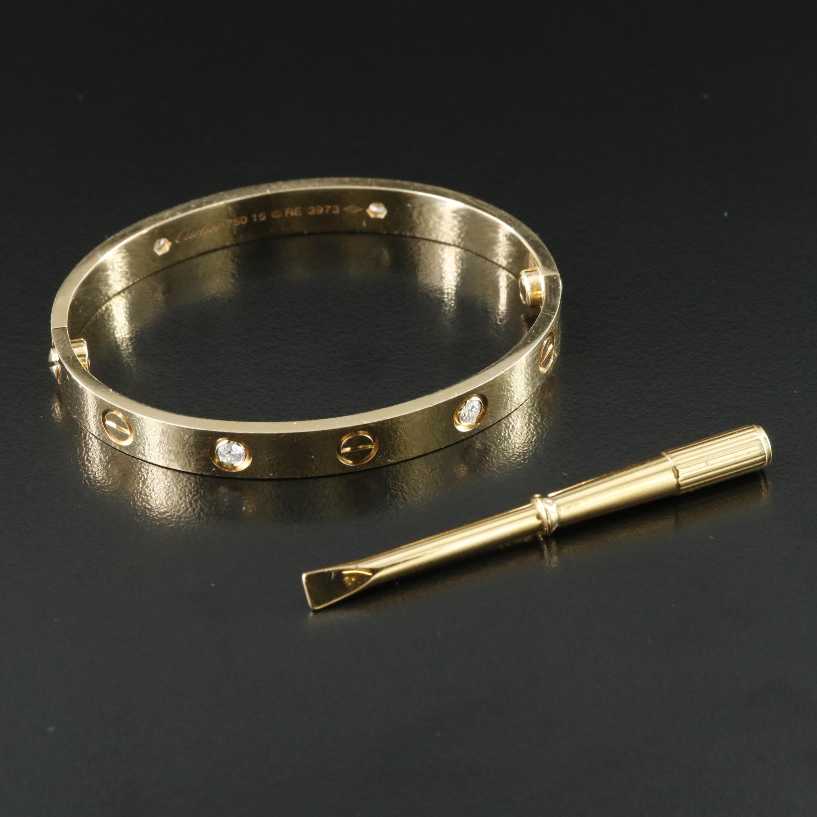 Cartier LOVE 18K 0.42 CTW Diamond Bracelet