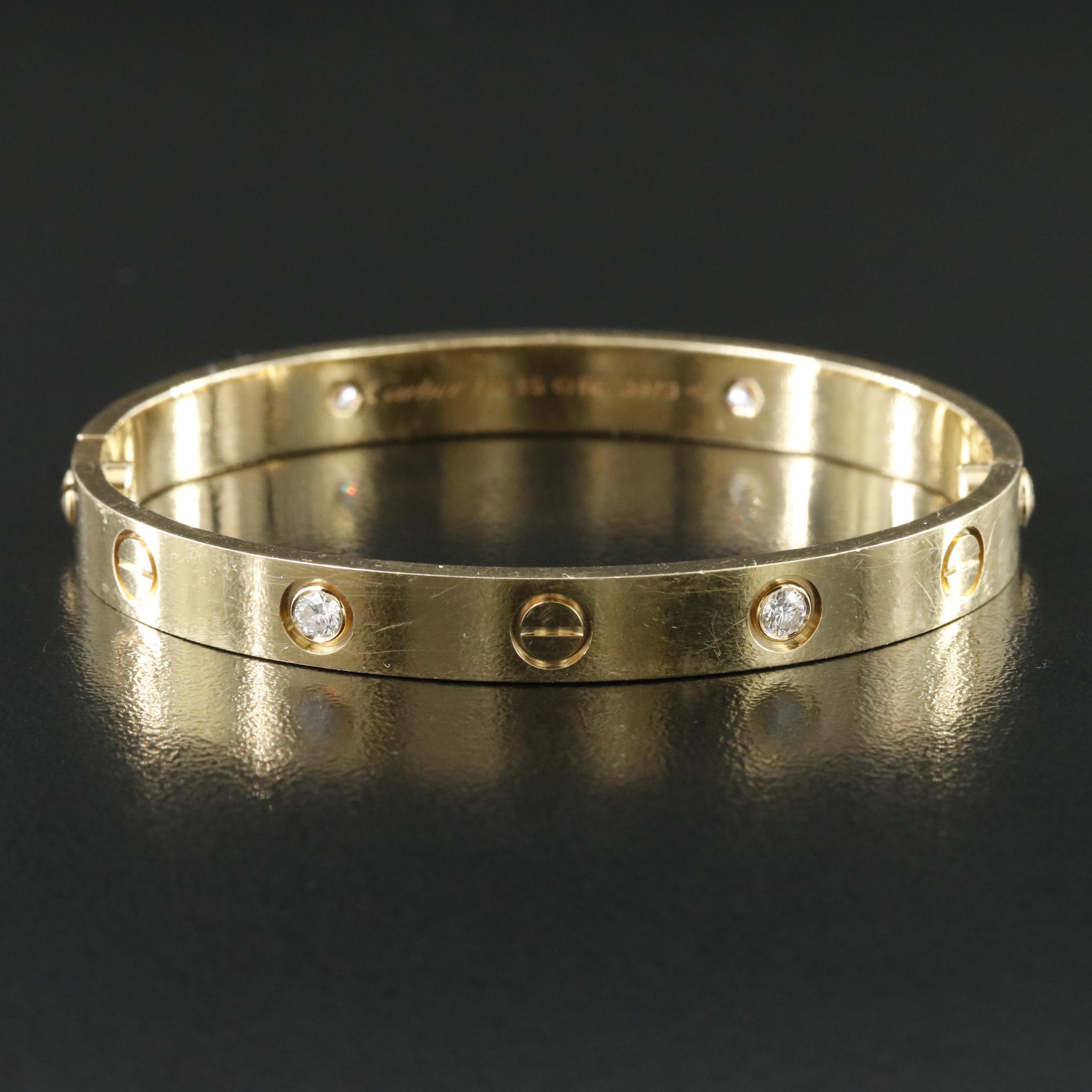 Cartier LOVE 18K 0.42 CTW Diamond Bracelet