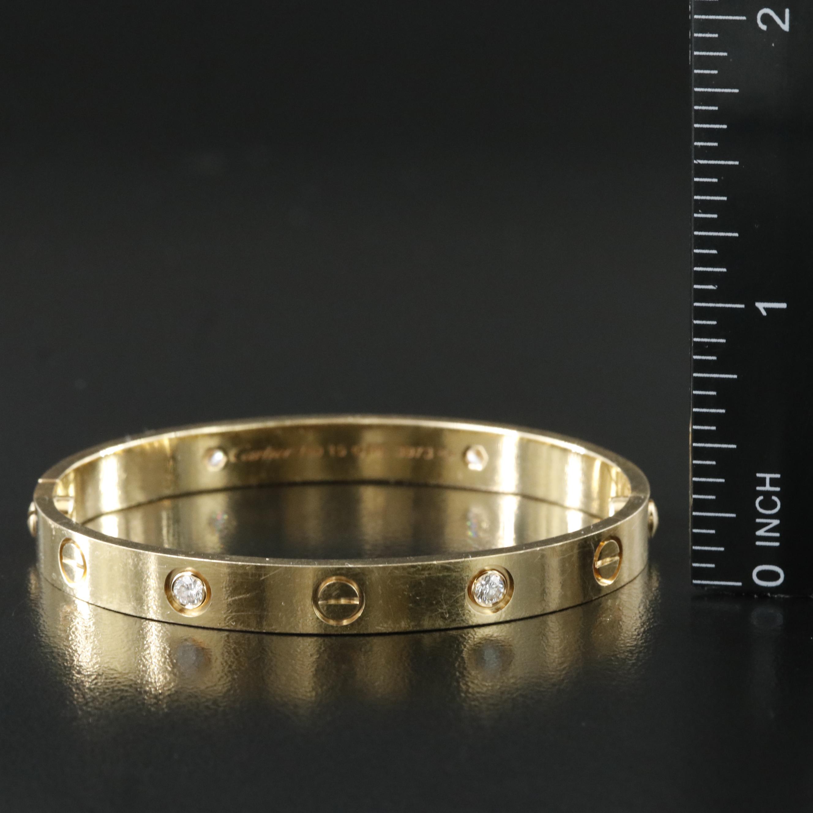 Cartier LOVE 18K 0.42 CTW Diamond Bracelet