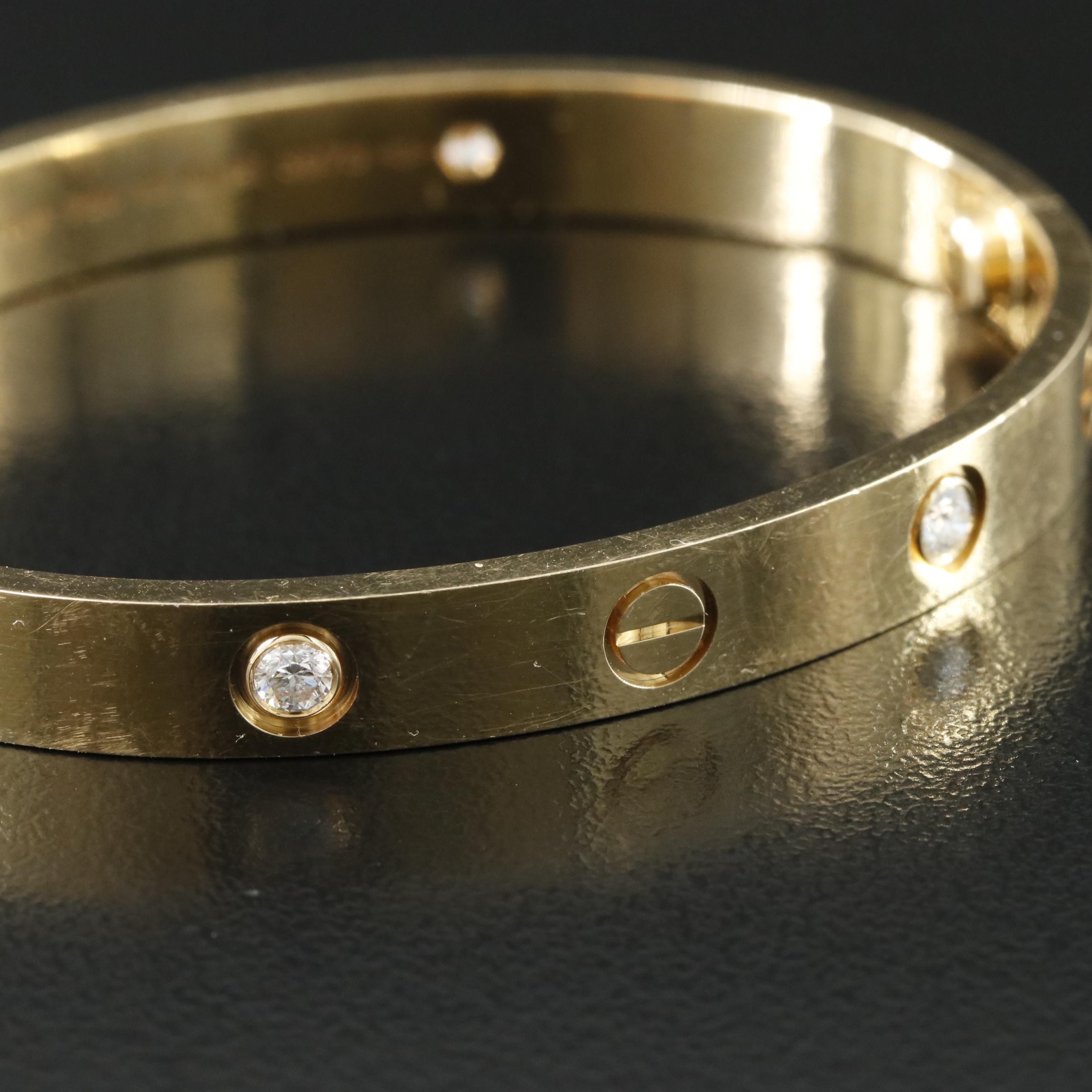 Cartier LOVE 18K 0.42 CTW Diamond Bracelet