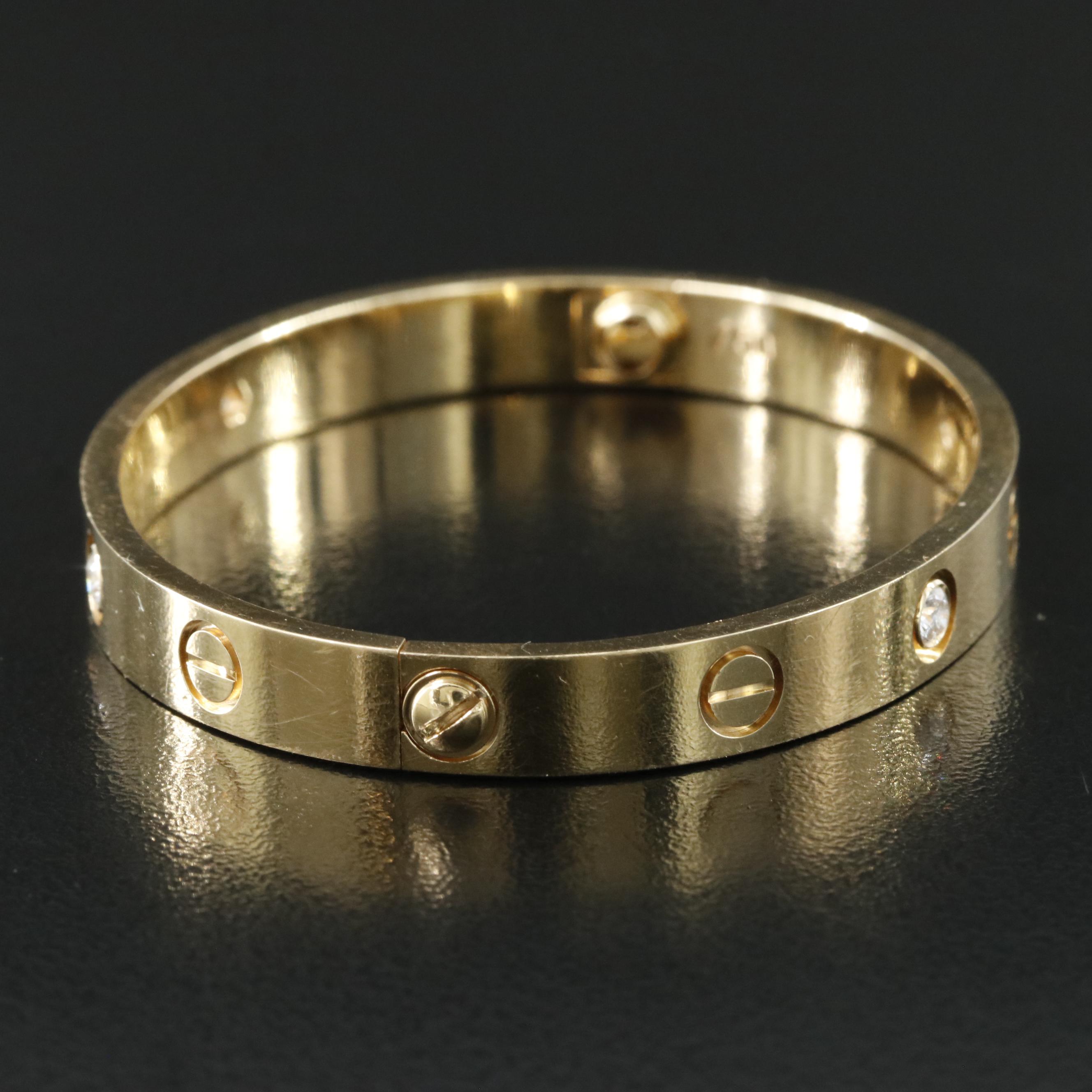 Cartier LOVE 18K 0.42 CTW Diamond Bracelet