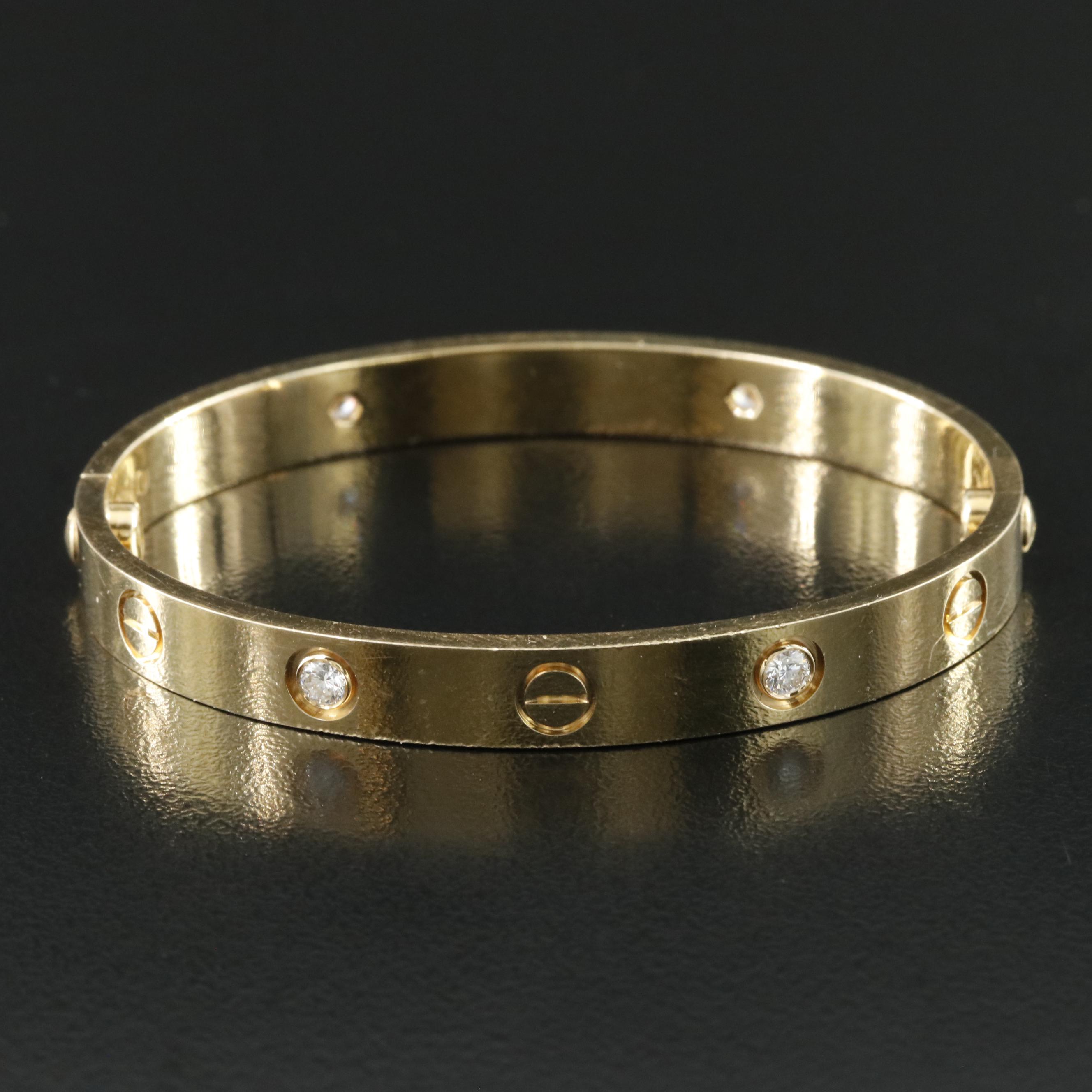 Cartier LOVE 18K 0.42 CTW Diamond Bracelet