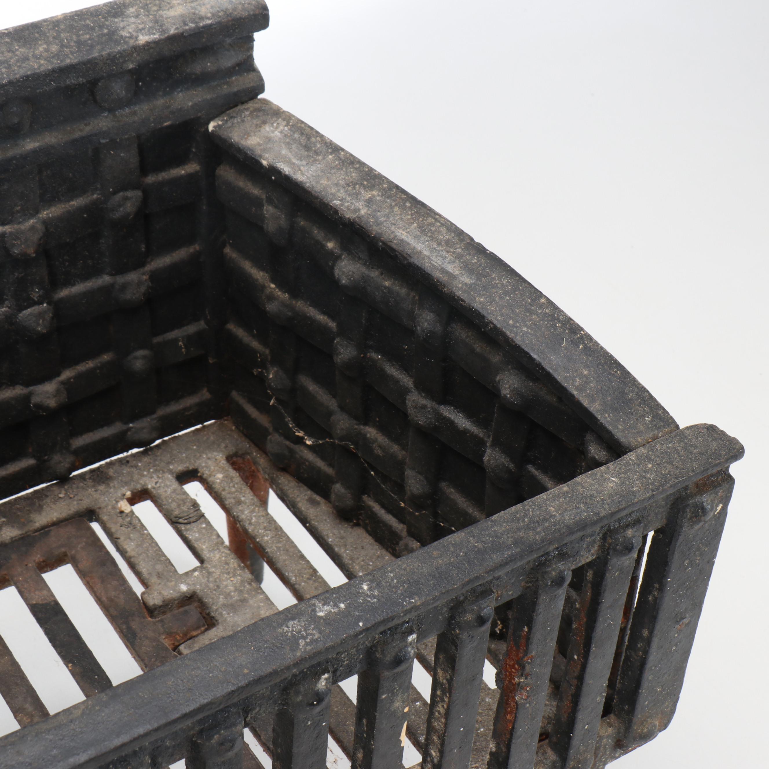 Wheeled Cast Iron Fireplace Grate