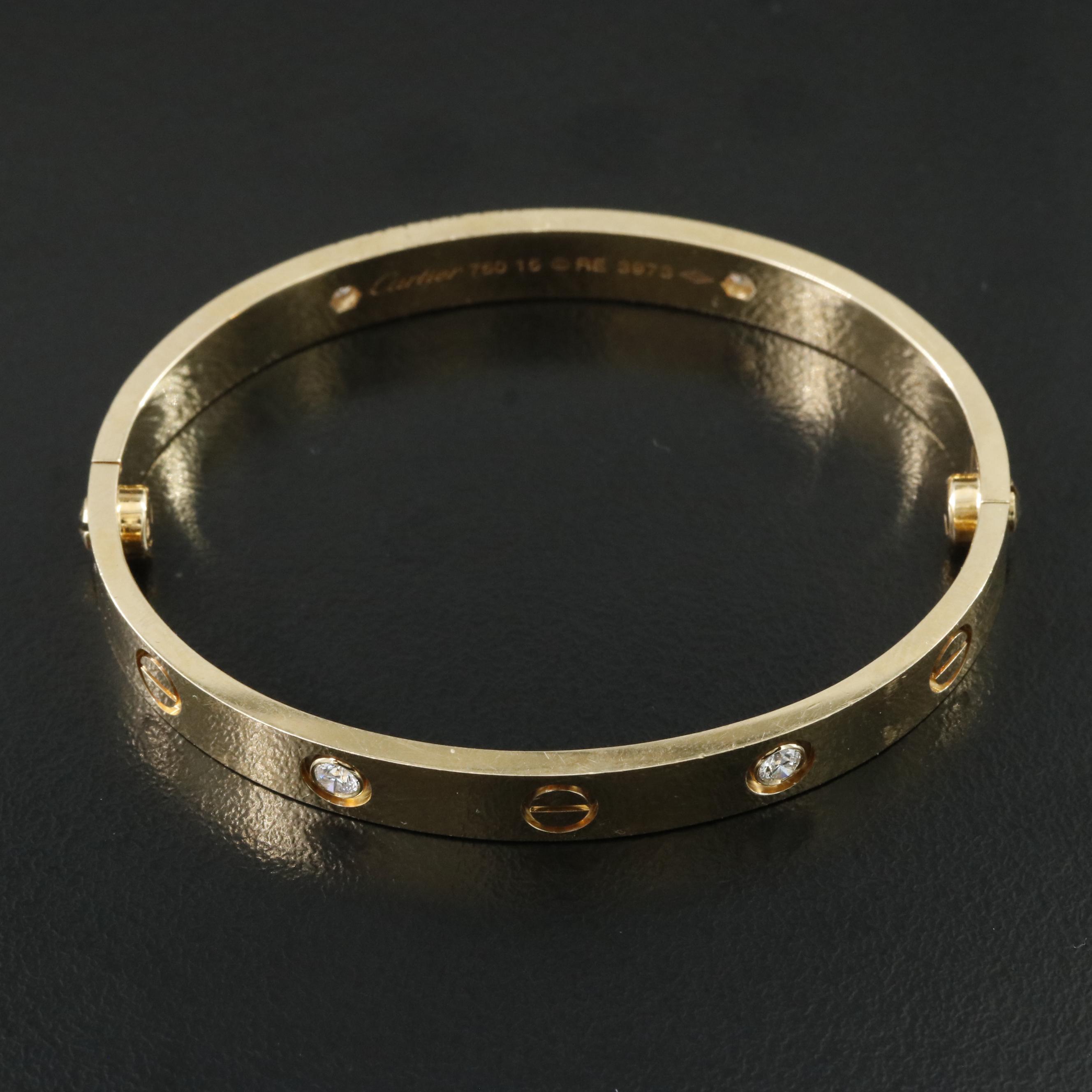 Cartier LOVE 18K 0.42 CTW Diamond Bracelet