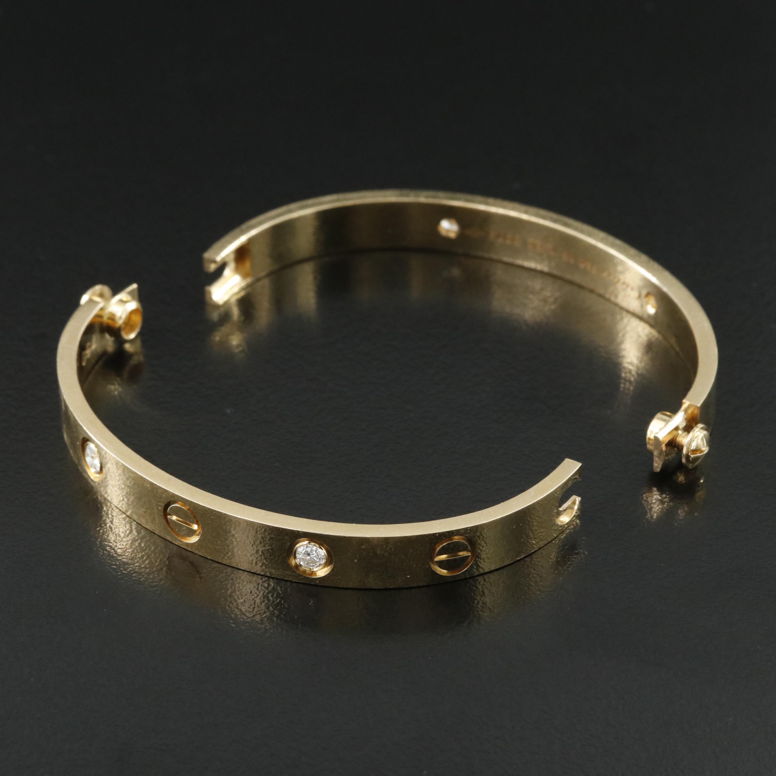 Cartier LOVE 18K 0.42 CTW Diamond Bracelet