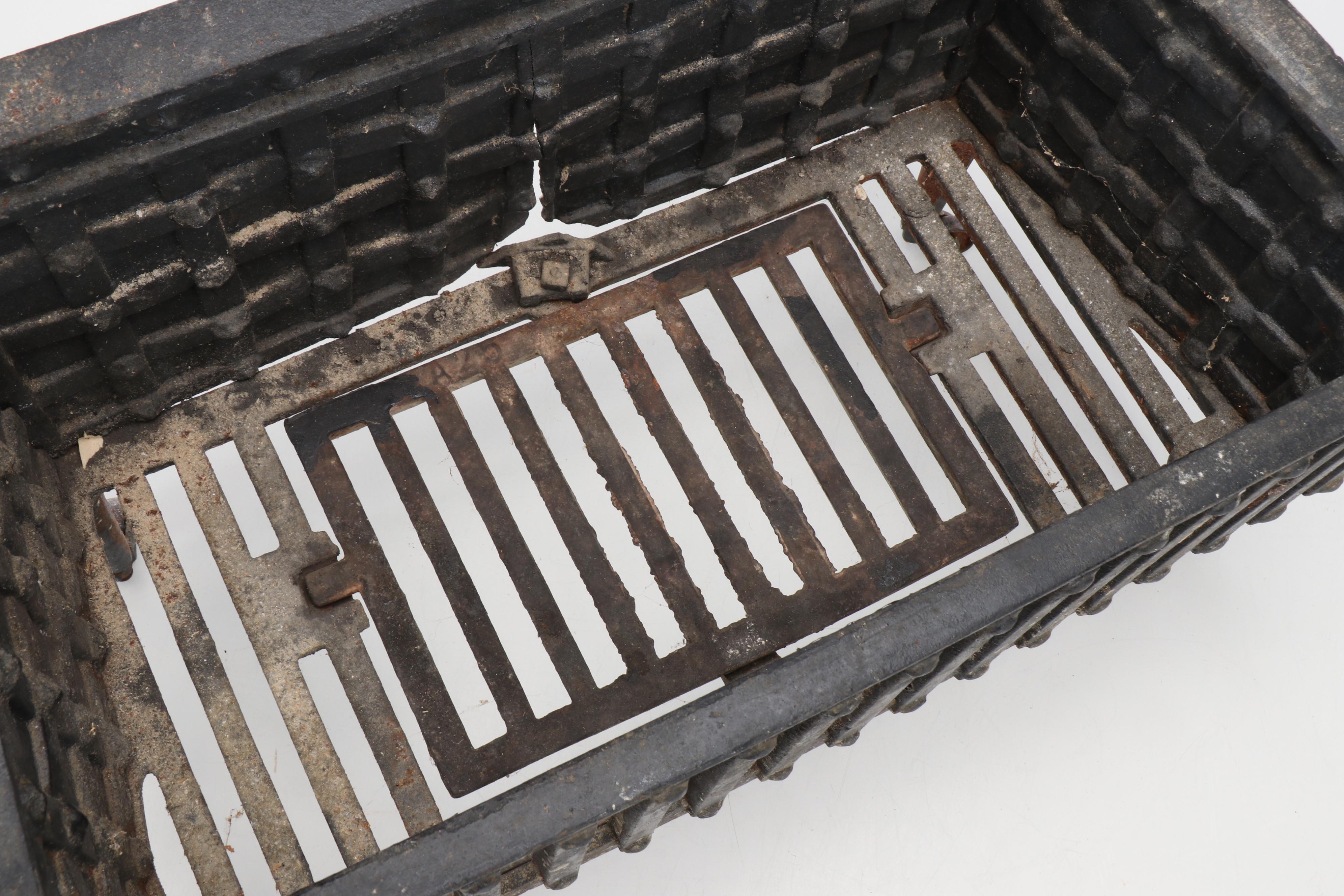 Wheeled Cast Iron Fireplace Grate