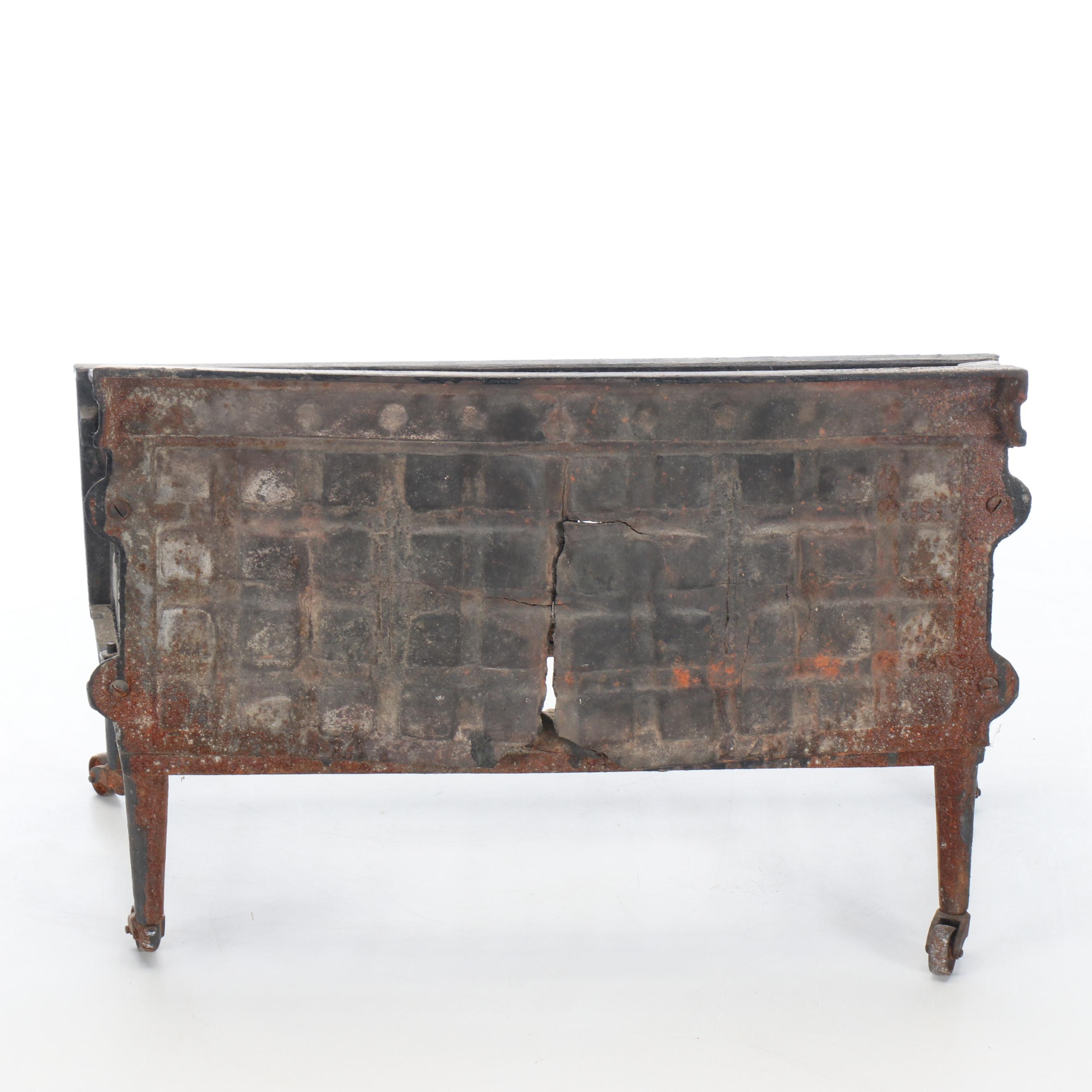 Wheeled Cast Iron Fireplace Grate