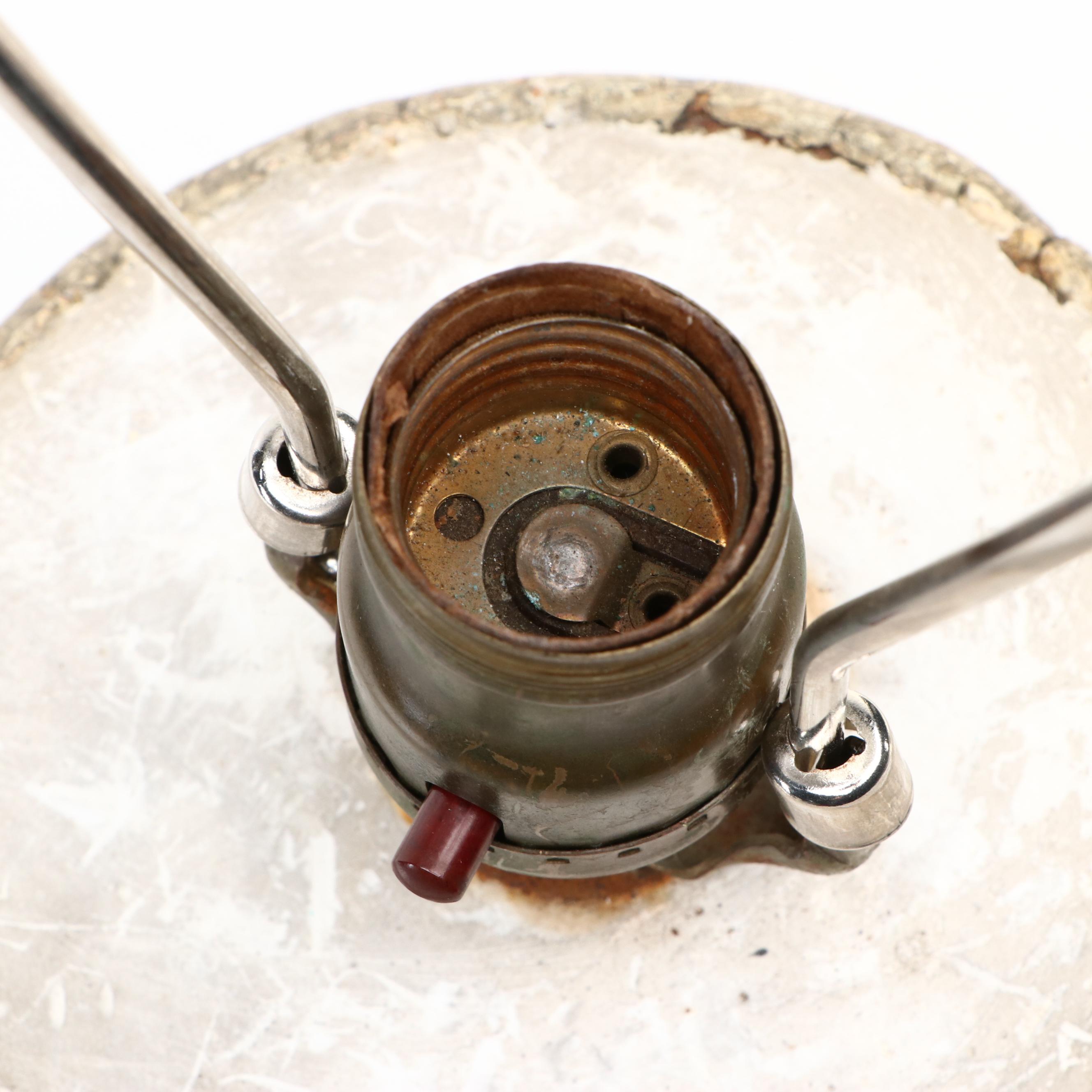 English Table Lamp adapted from a Leather British Royal Artillery Shell Carrier