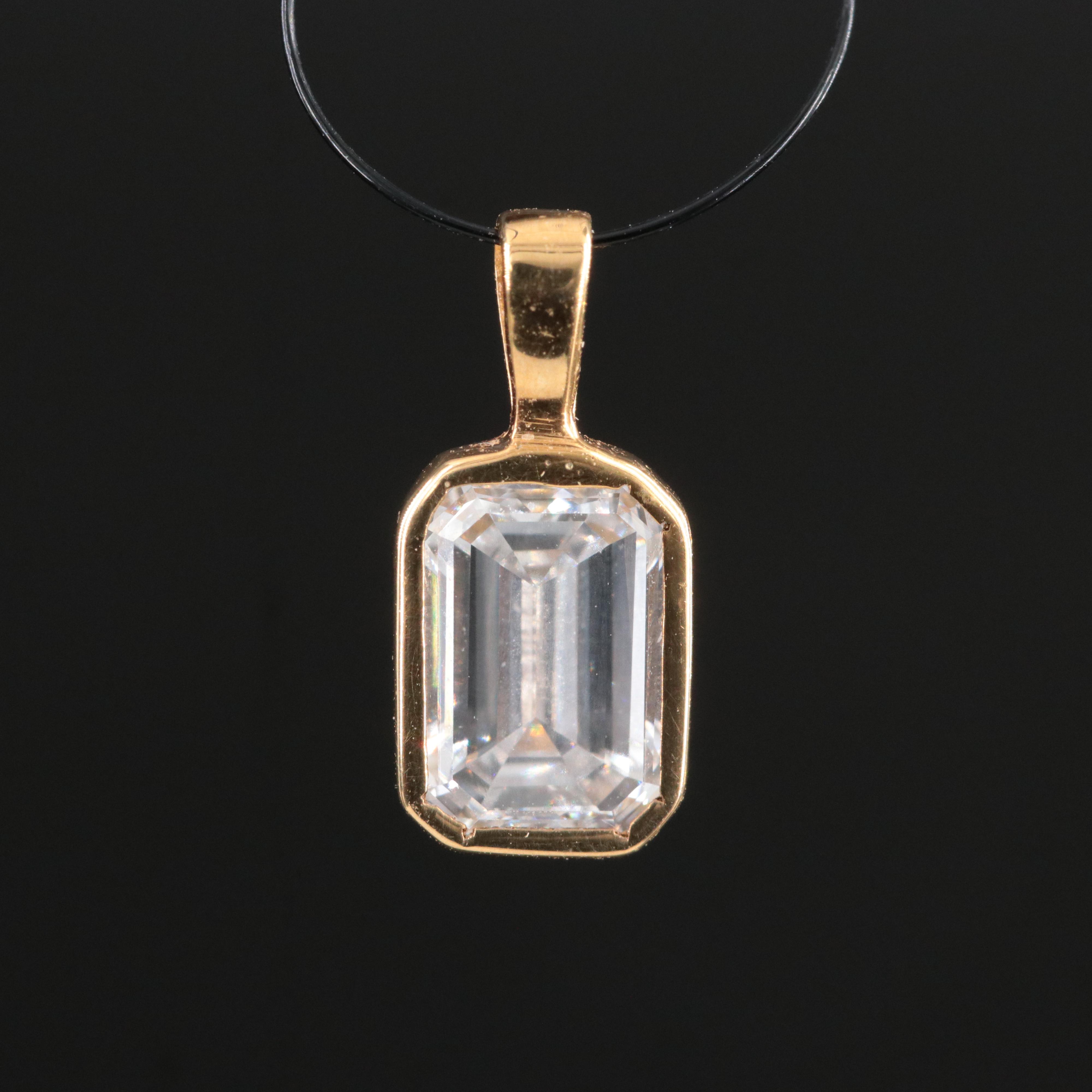 14K 0.89 CT Lab Grown Diamond Pendant