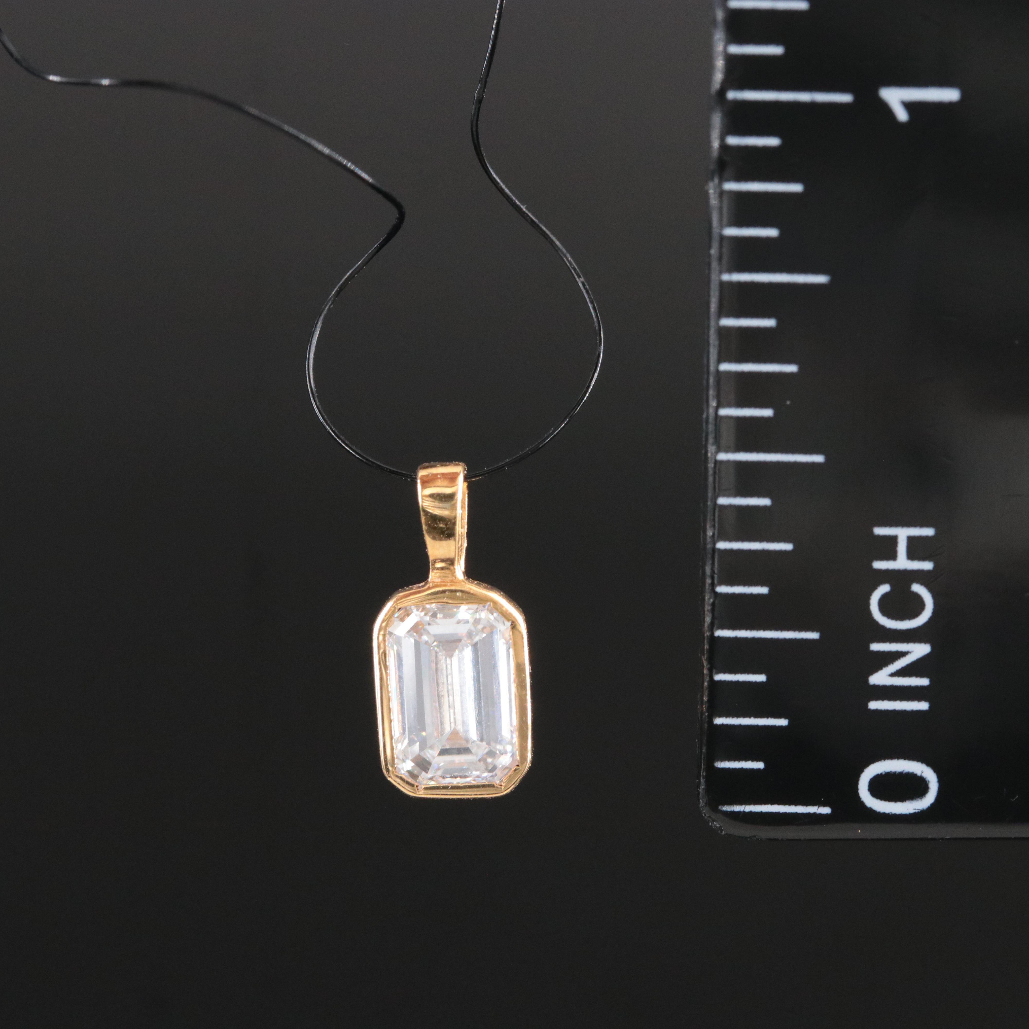 14K 0.89 CT Lab Grown Diamond Pendant