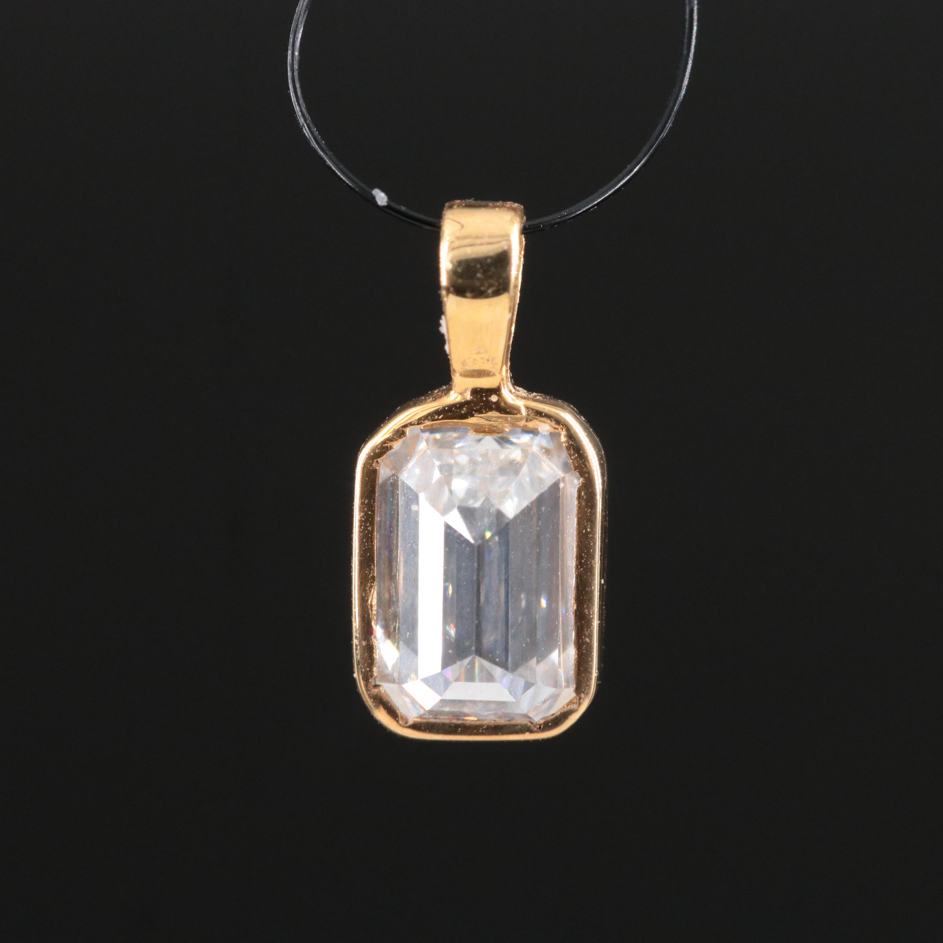 14K 0.89 CT Lab Grown Diamond Pendant