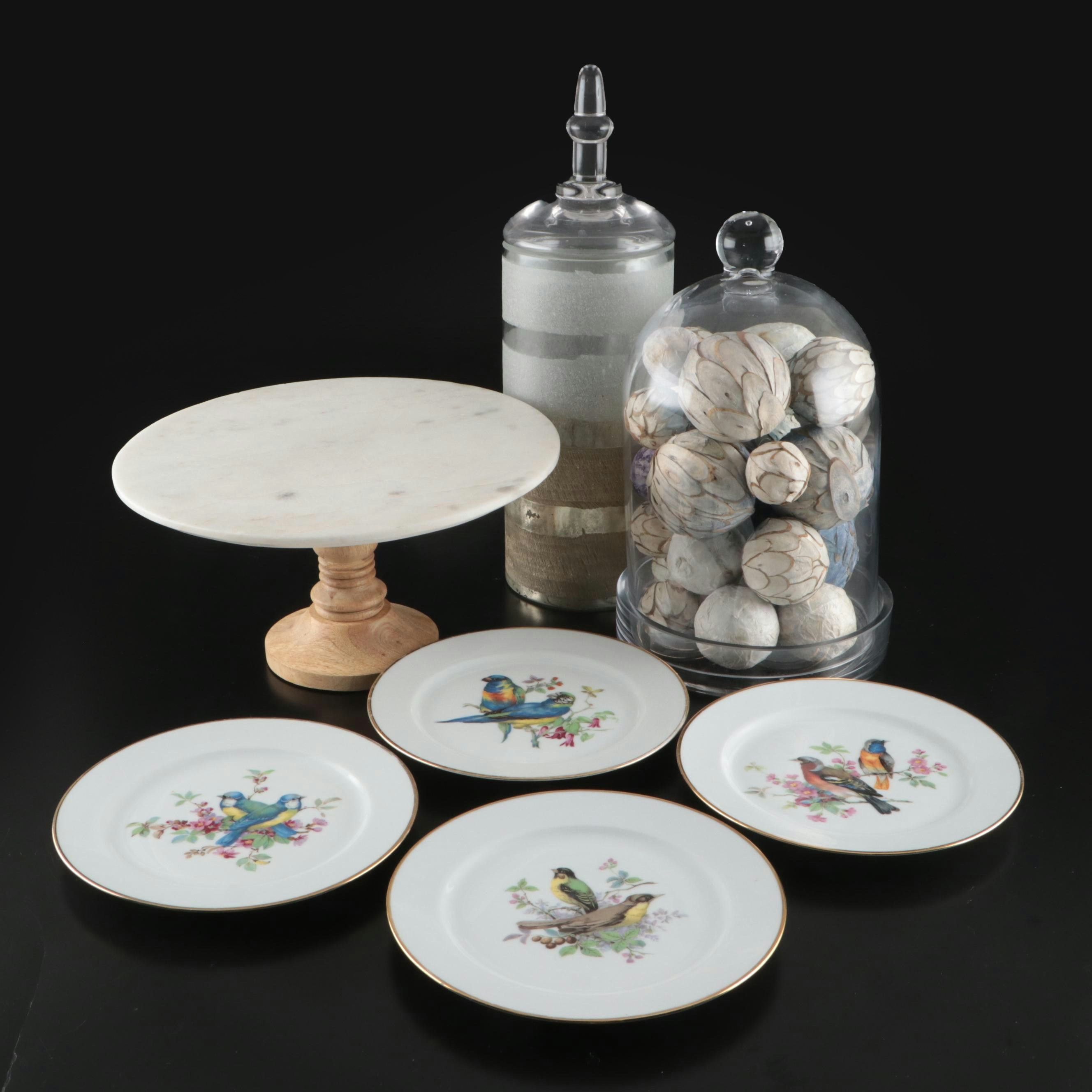 Germany Porcelain Bird Plates with Other Décor