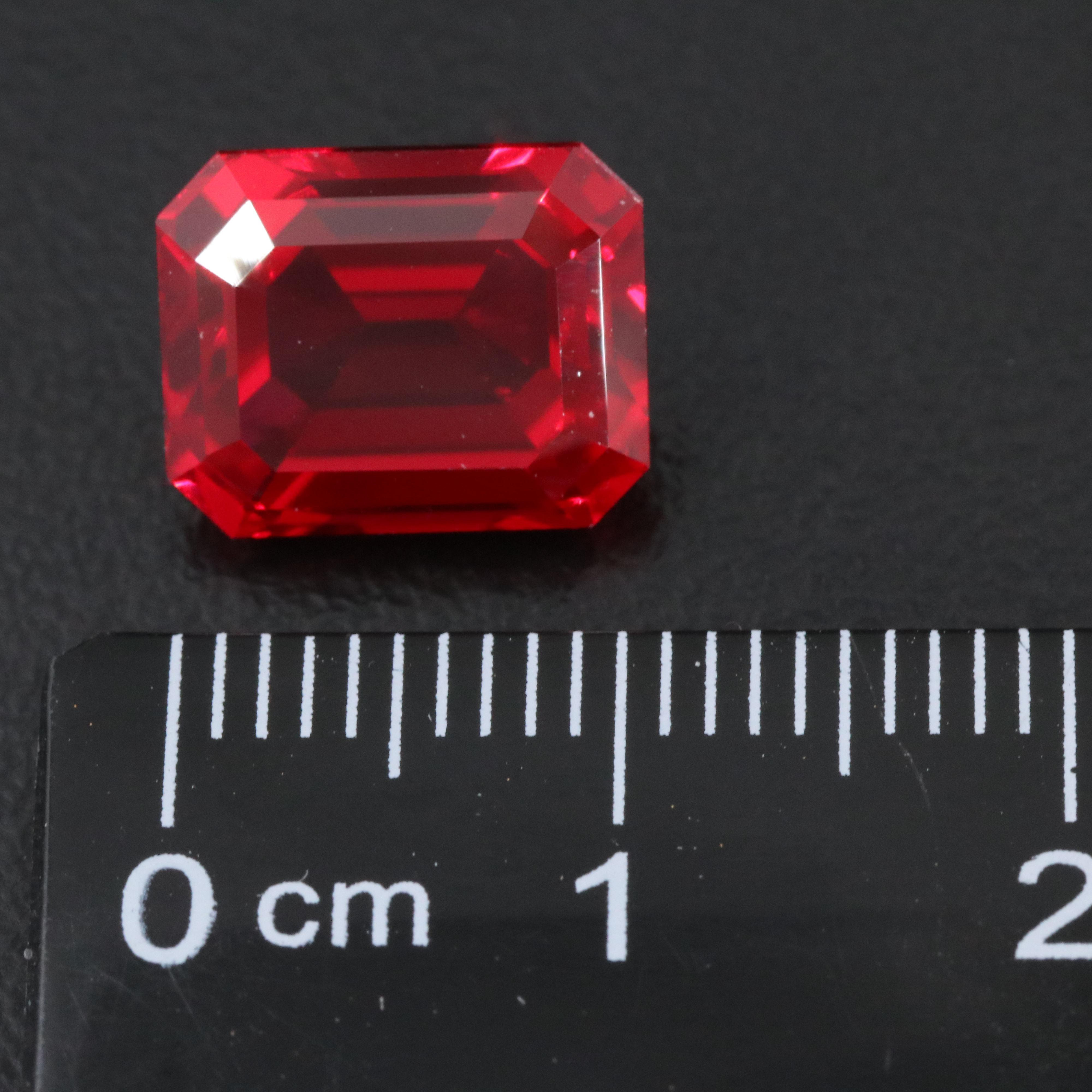 Loose 6.58 CT Lab Grown Ruby