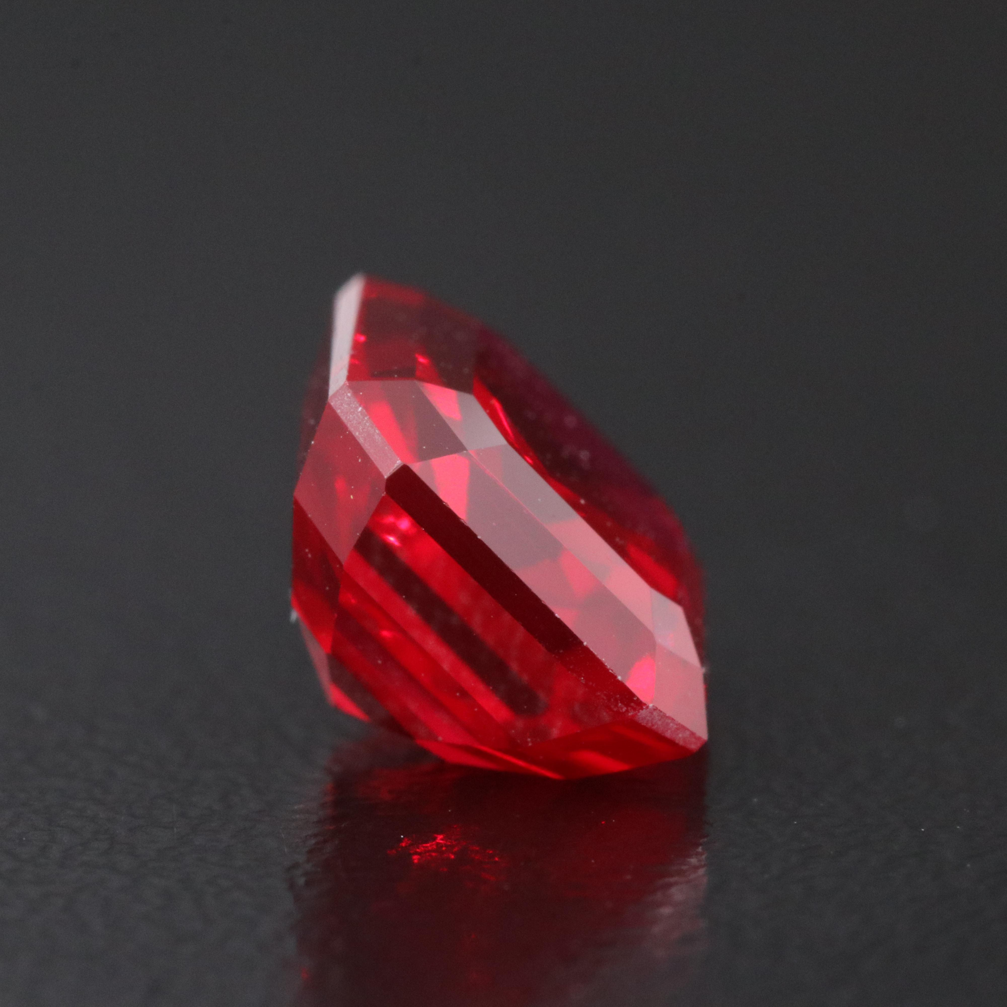 Loose 6.58 CT Lab Grown Ruby