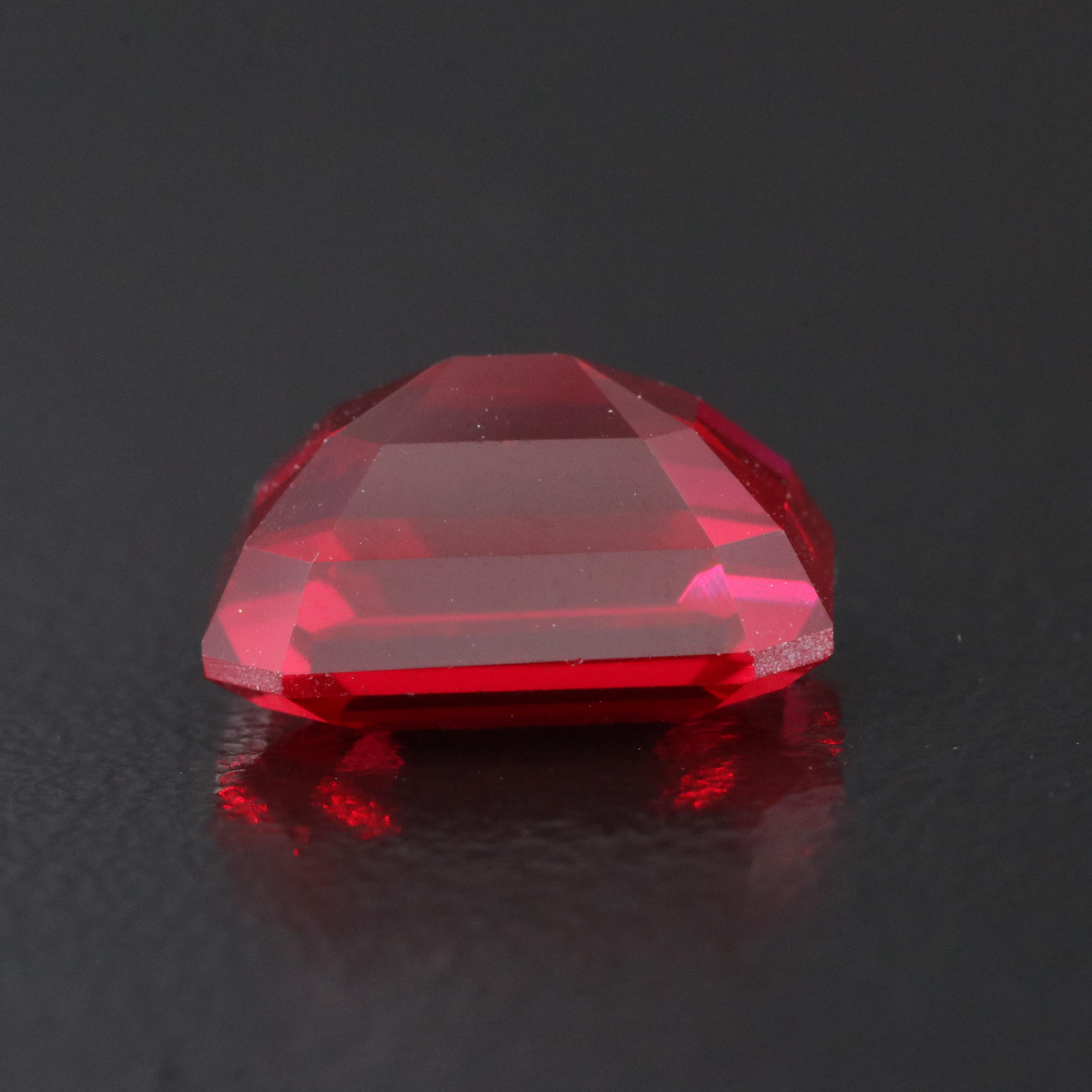 Loose 6.58 CT Lab Grown Ruby