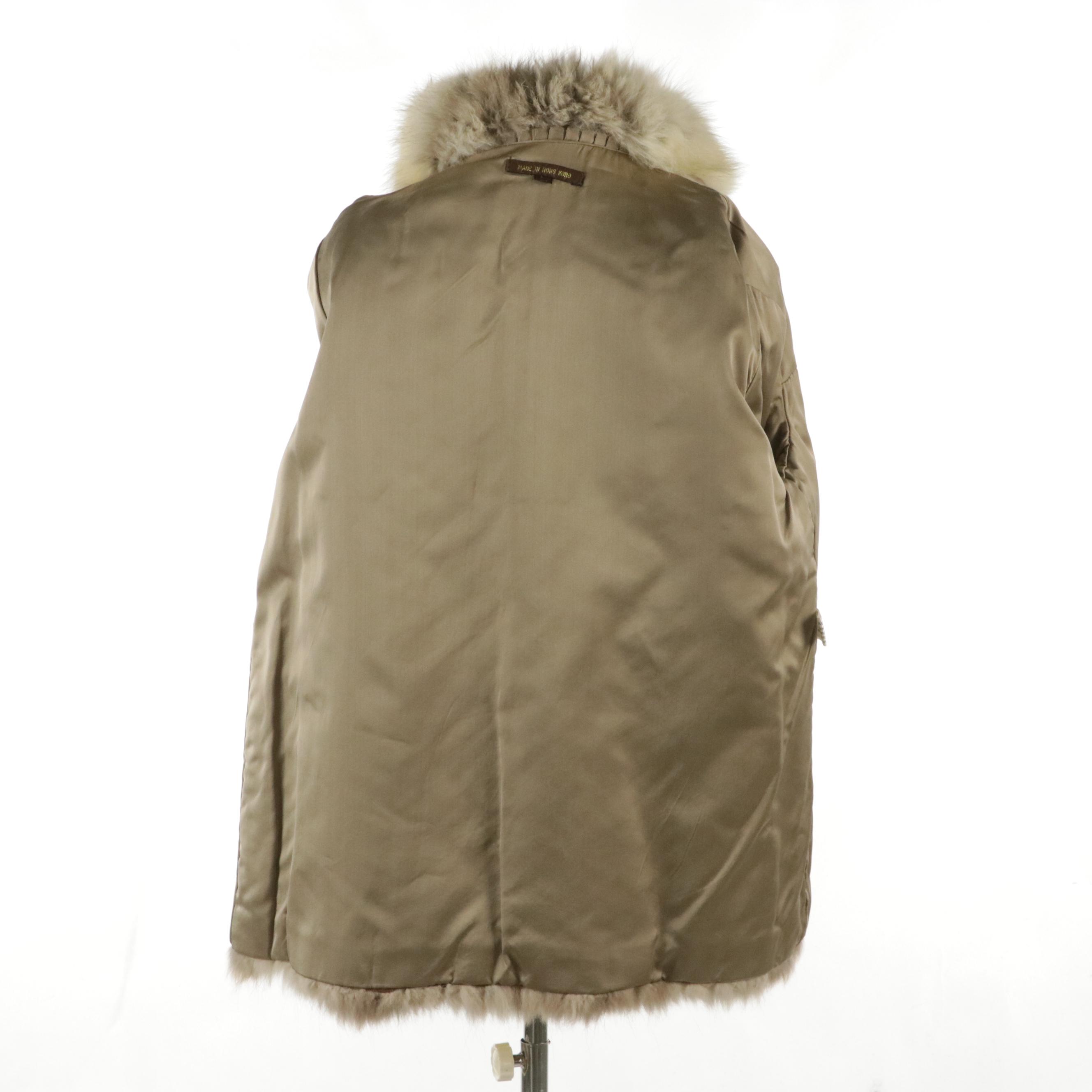 Vintage Natural Fox Fur Coat