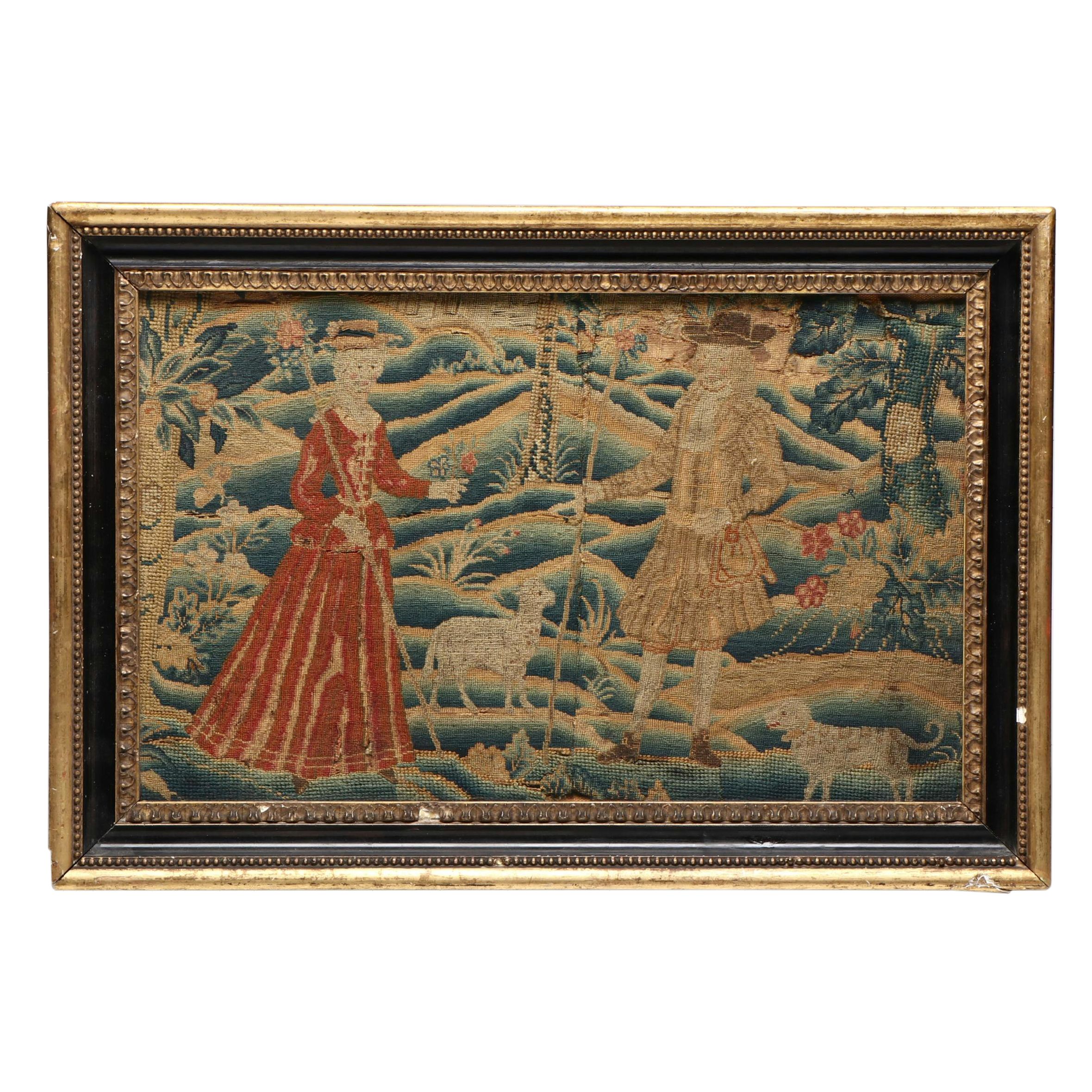 Antique English Needlework, Late 17th / Early 18th Century