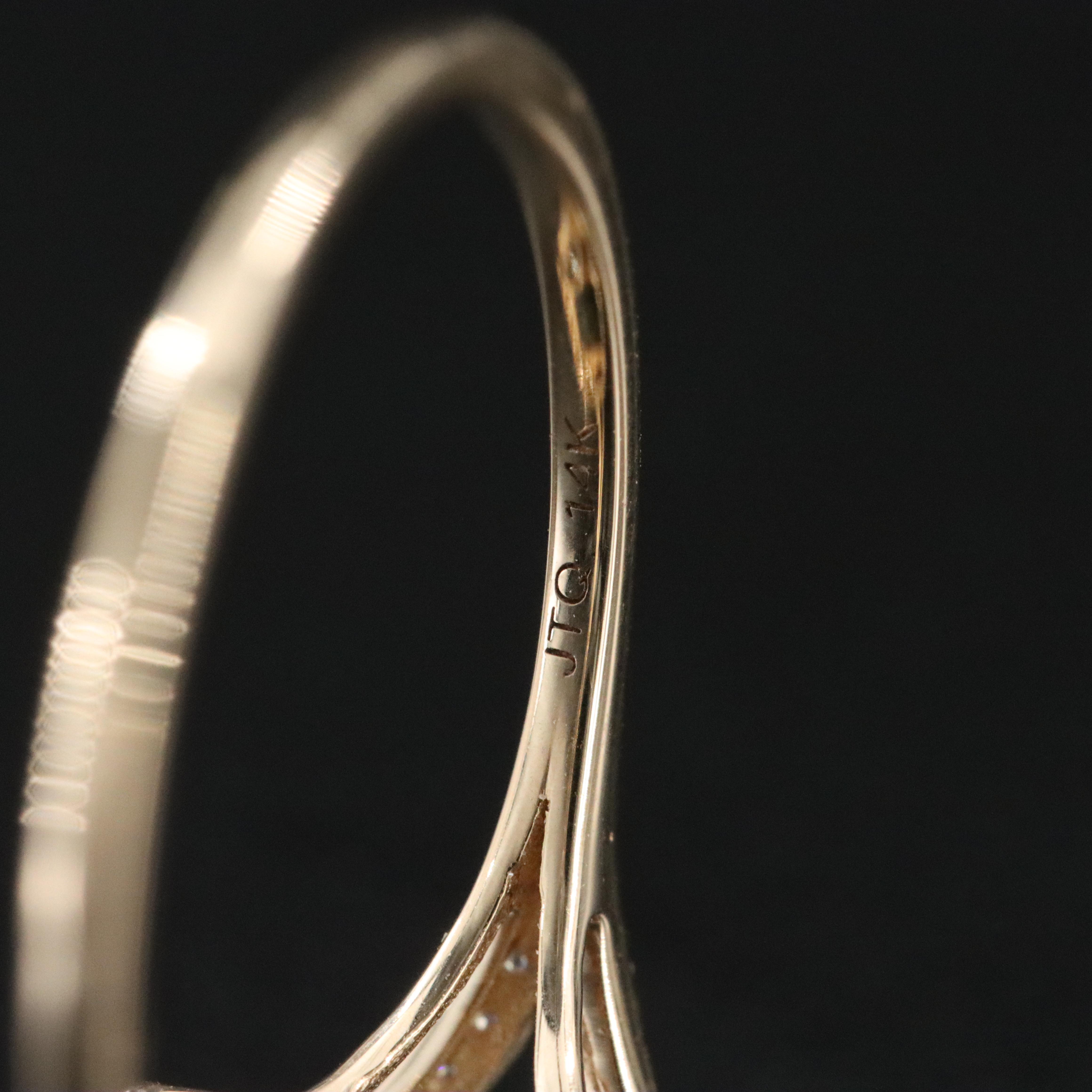 14K Emerald and Moissanite Ring with IGI Jewelry Report