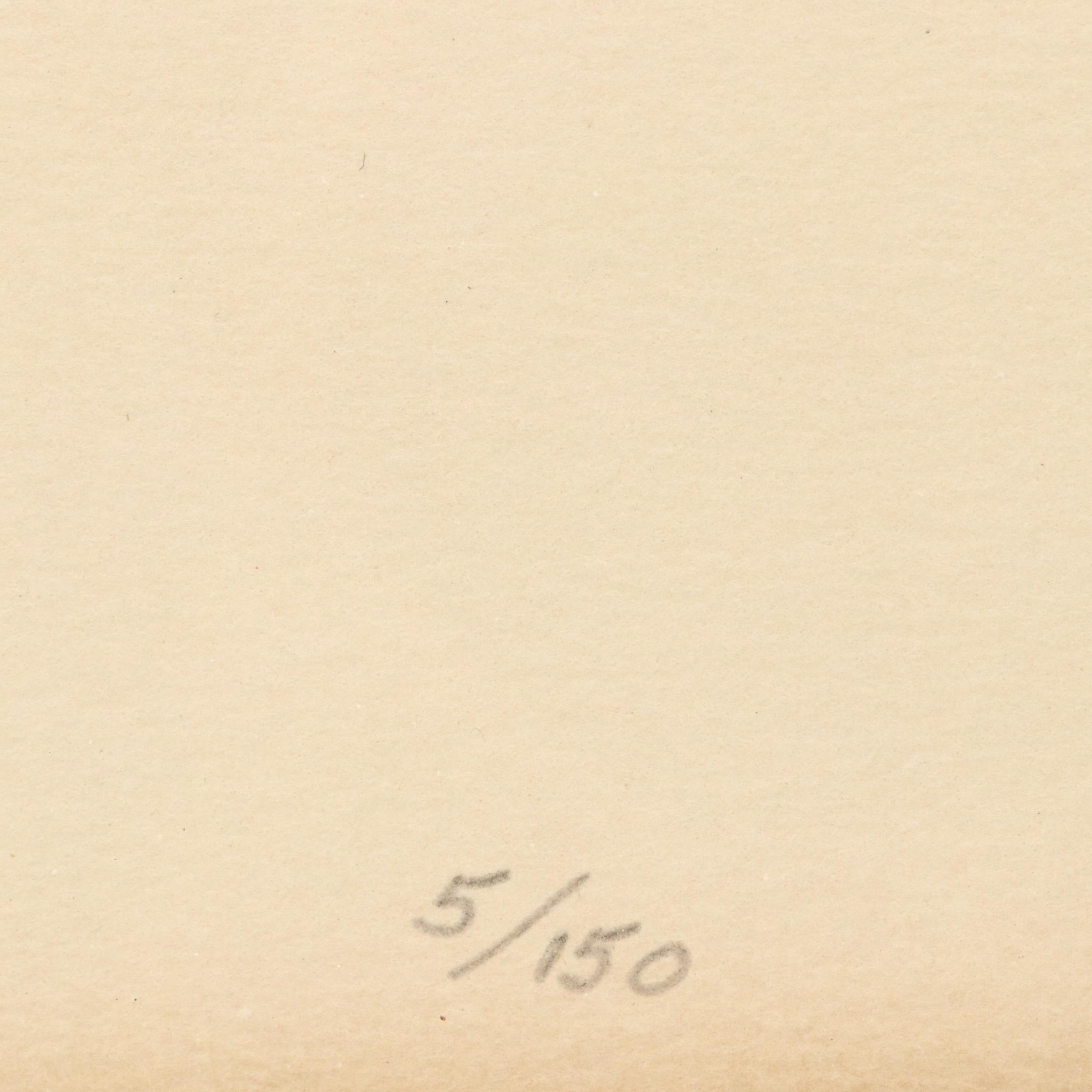 Winter Rural Landscape Etching "Snow Storm," 1976