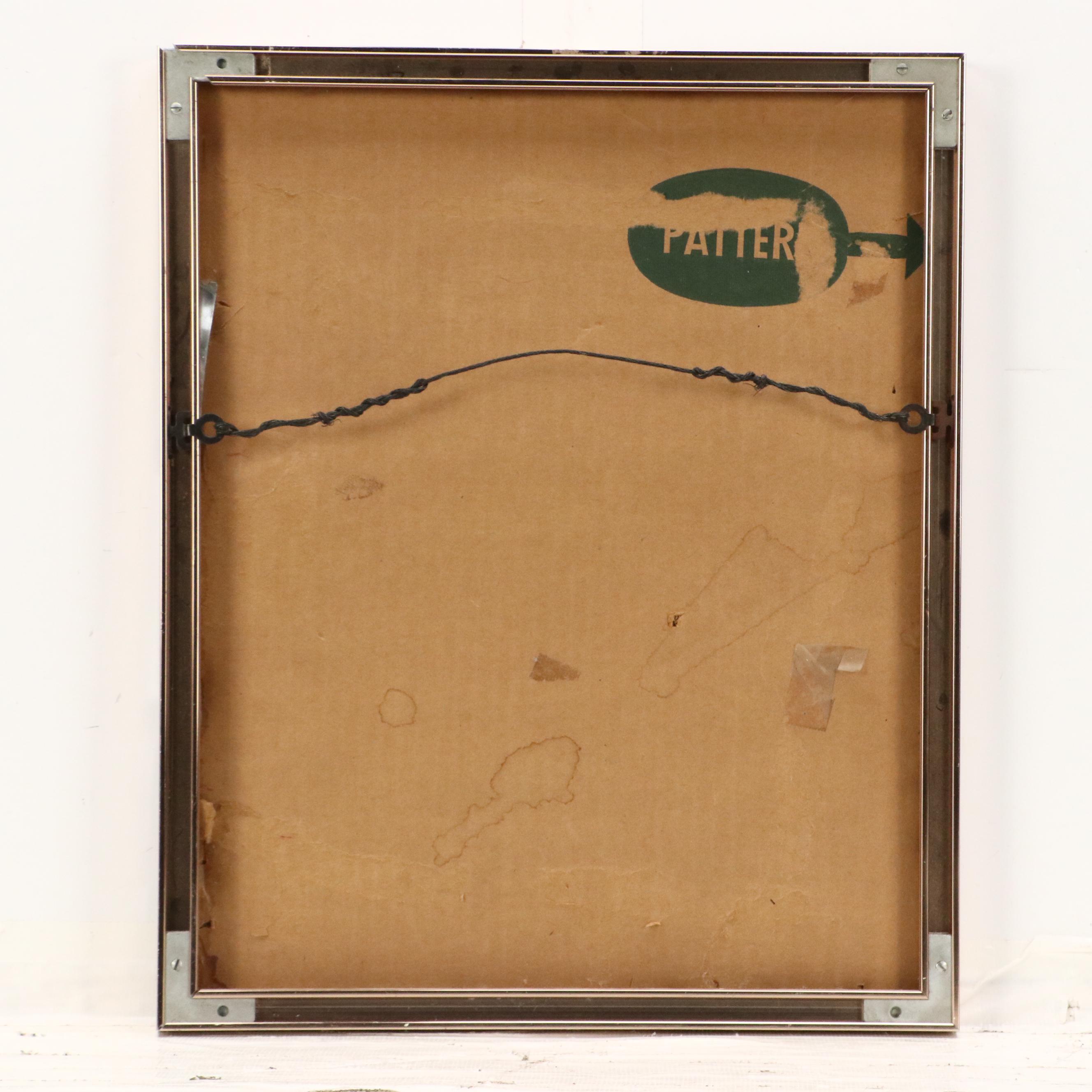 Winter Rural Landscape Etching "Snow Storm," 1976