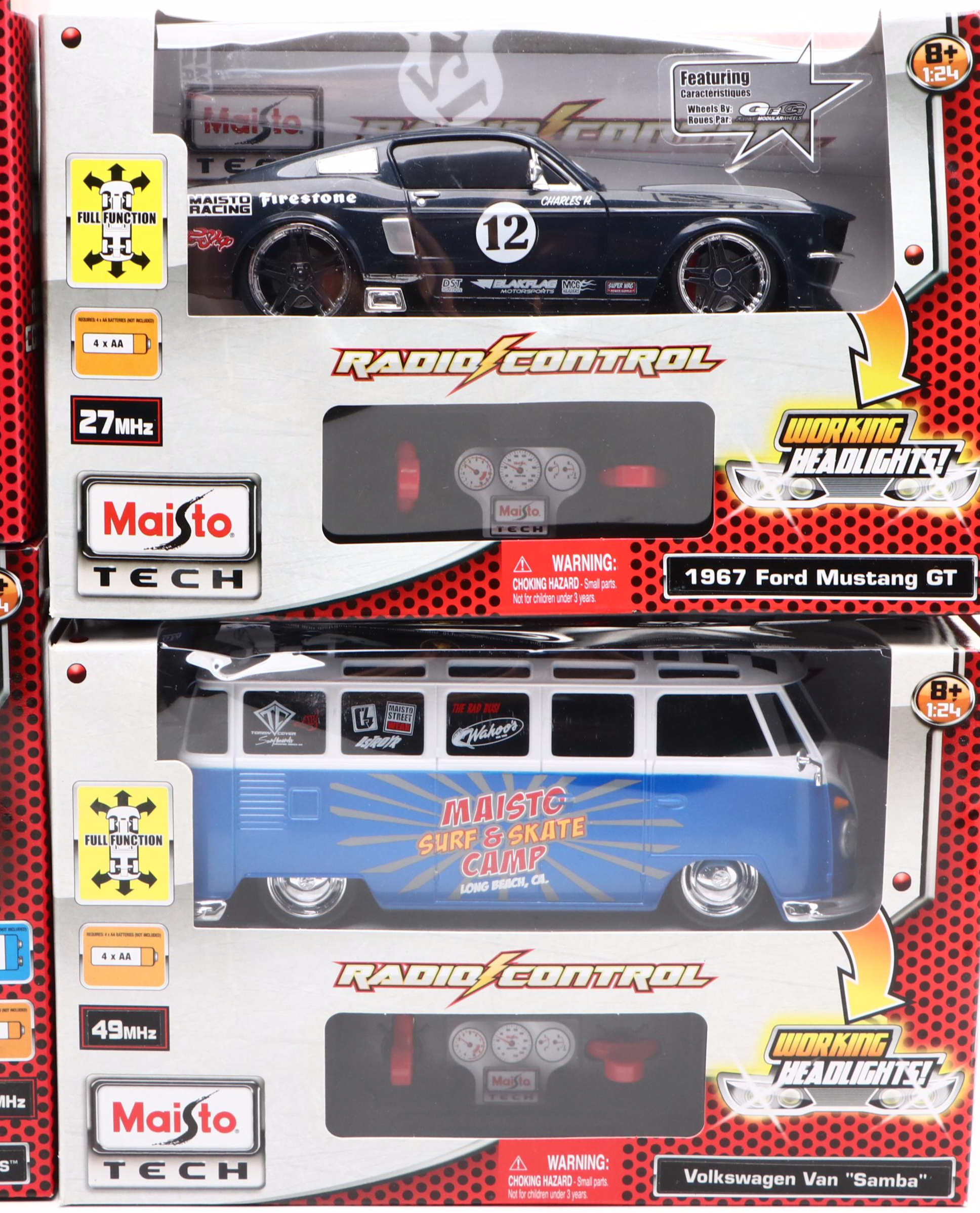 Maisto Radio Controlled "Volkswagen Samba," "Ford Mustang," and More Vehicles