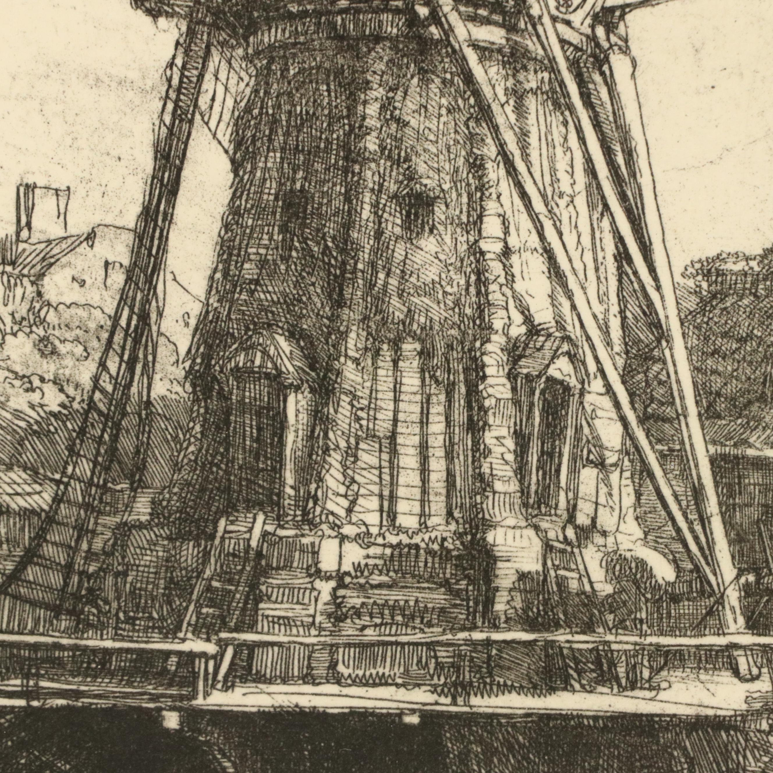 Restrike Etching After Rembrandt "De Malen"