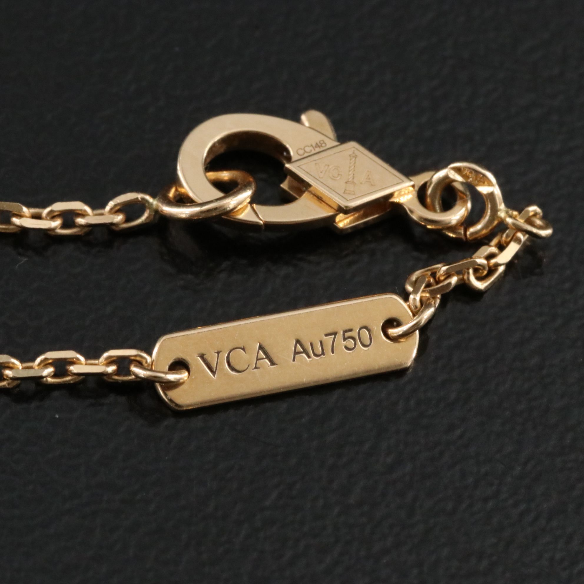 Van Cleef & Arpels Vintage Alhambra 18K  Black Onyx Necklace